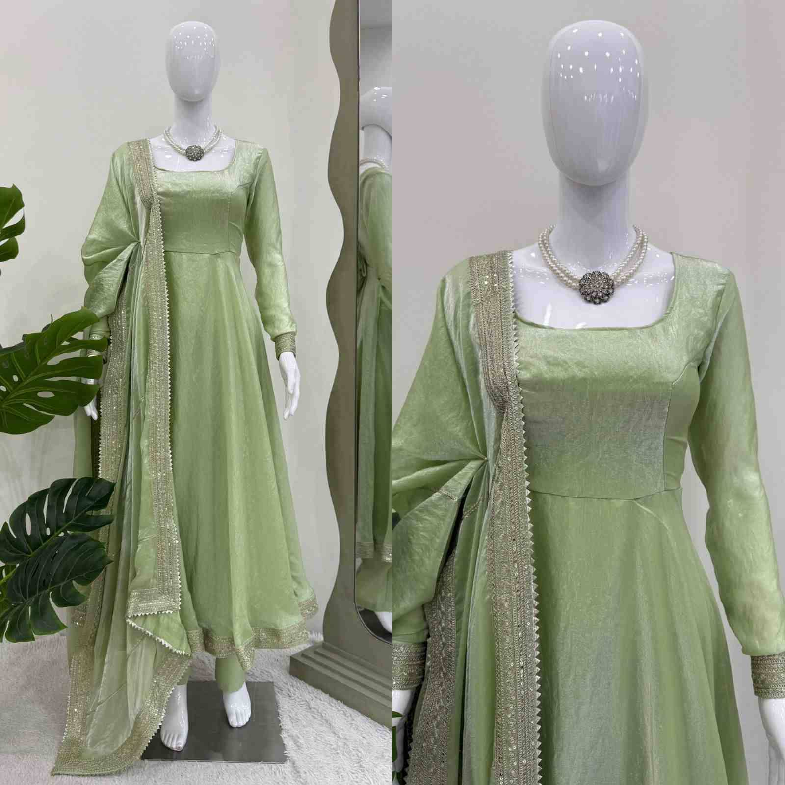 K-1522 By Fashid Wholesale Designer Stylish Fancy Colorful Beautiful Party Wear & Ethnic Wear Collection Fandy Silk Gowns At Wholesale Price