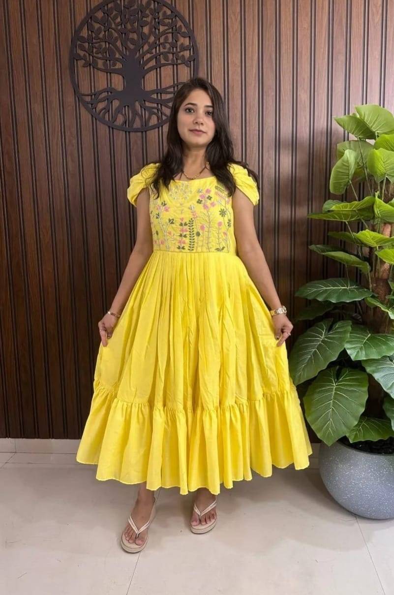 Pv-Gown Vol-4 By Fashid Wholesale 01 To 04 Series Designer Beautiful Collection Occasional Wear & Party Wear Pure Mal Cotton Gowns At Wholesale Price