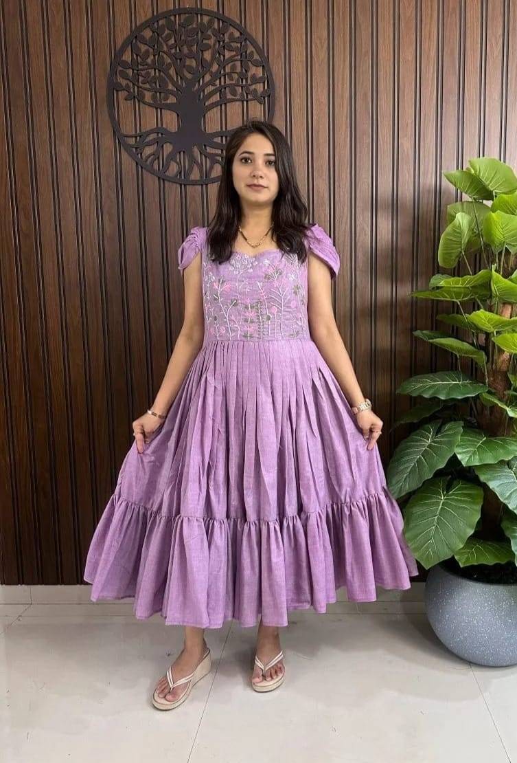 Pv-Gown Vol-4 By Fashid Wholesale 01 To 04 Series Designer Beautiful Collection Occasional Wear & Party Wear Pure Mal Cotton Gowns At Wholesale Price