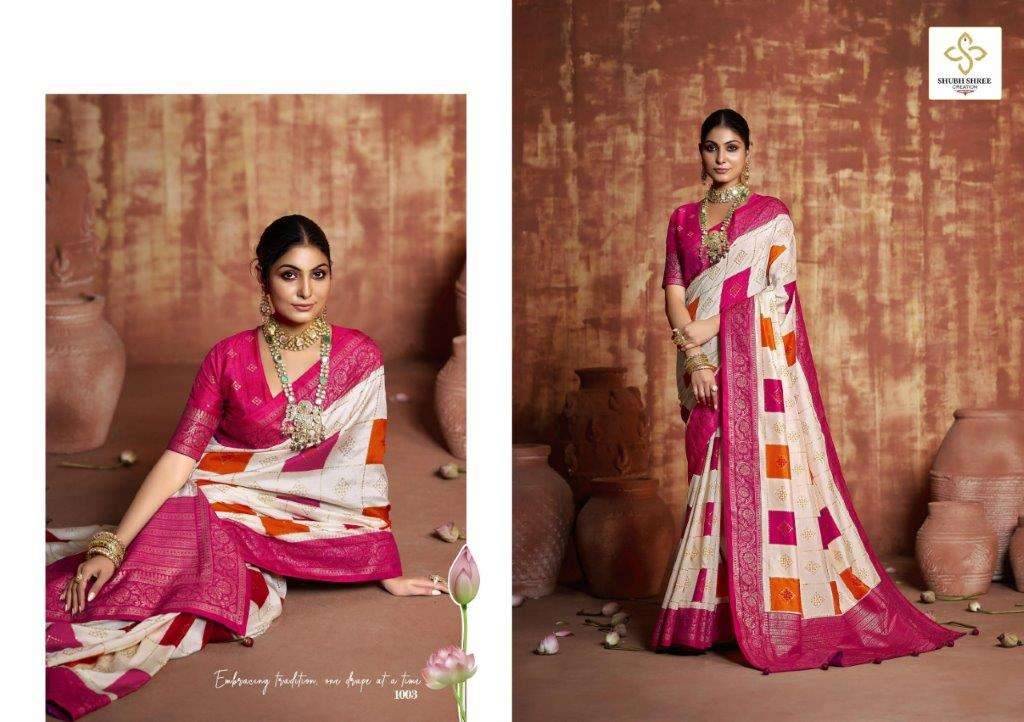 Phulkari By Shubh Saree 1001 To 1008 Series Indian Traditional Wear Collection Beautiful Stylish Fancy Colorful Party Wear & Occasional Wear Velvet Tussar Silk Sarees At Wholesale Price