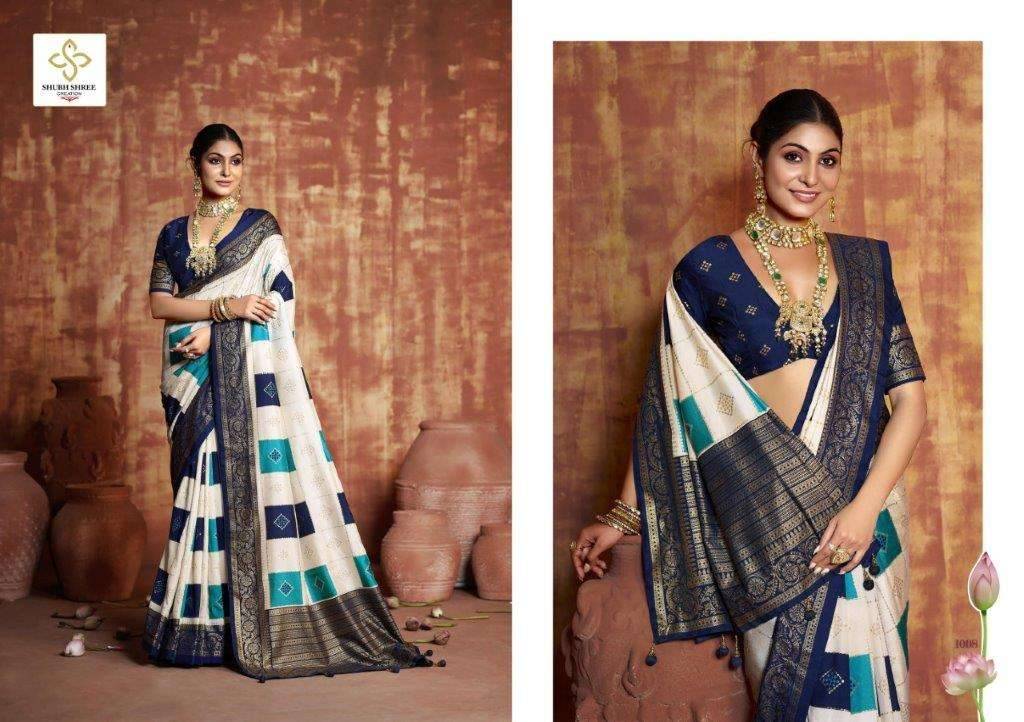 Phulkari By Shubh Saree 1001 To 1008 Series Indian Traditional Wear Collection Beautiful Stylish Fancy Colorful Party Wear & Occasional Wear Velvet Tussar Silk Sarees At Wholesale Price