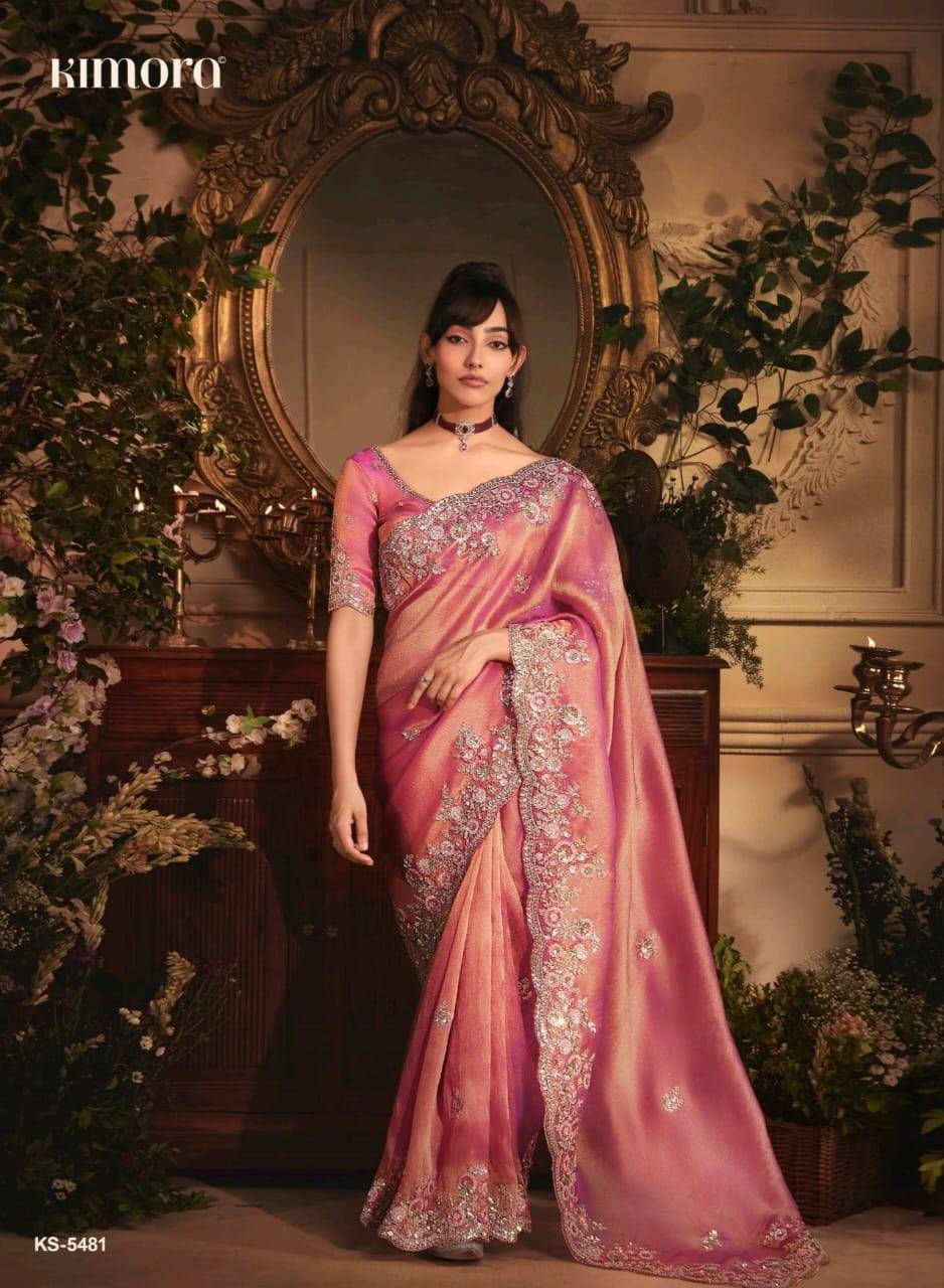 Celebration By Kimora Fashion 5481 To 5491 Series Indian Traditional Wear Collection Beautiful Stylish Fancy Colorful Party Wear & Occasional Wear Fancy Sarees At Wholesale Price