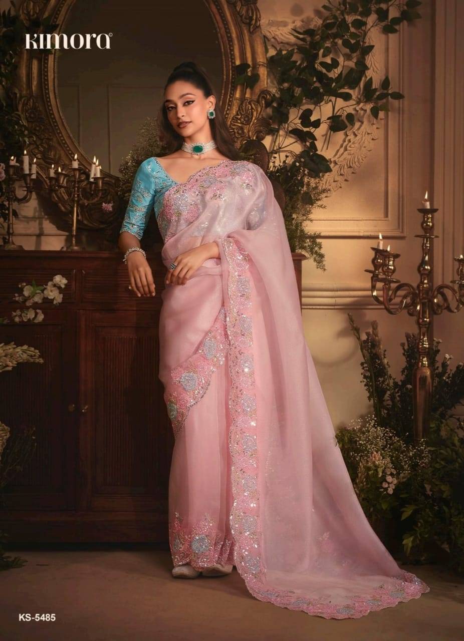 Celebration By Kimora Fashion 5481 To 5491 Series Indian Traditional Wear Collection Beautiful Stylish Fancy Colorful Party Wear & Occasional Wear Fancy Sarees At Wholesale Price
