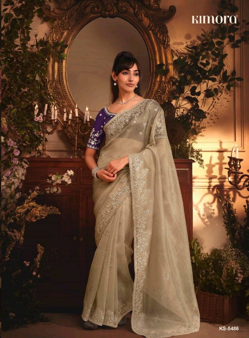 Celebration By Kimora Fashion 5481 To 5491 Series Indian Traditional Wear Collection Beautiful Stylish Fancy Colorful Party Wear & Occasional Wear Fancy Sarees At Wholesale Price