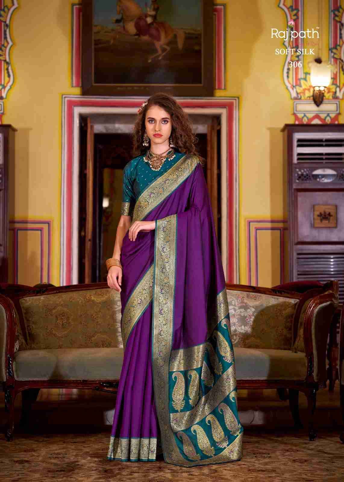 Legender By Rajpath 306 To 313 Series Indian Traditional Wear Collection Beautiful Stylish Fancy Colorful Party Wear & Occasional Wear Soft Silk Sarees At Wholesale Price