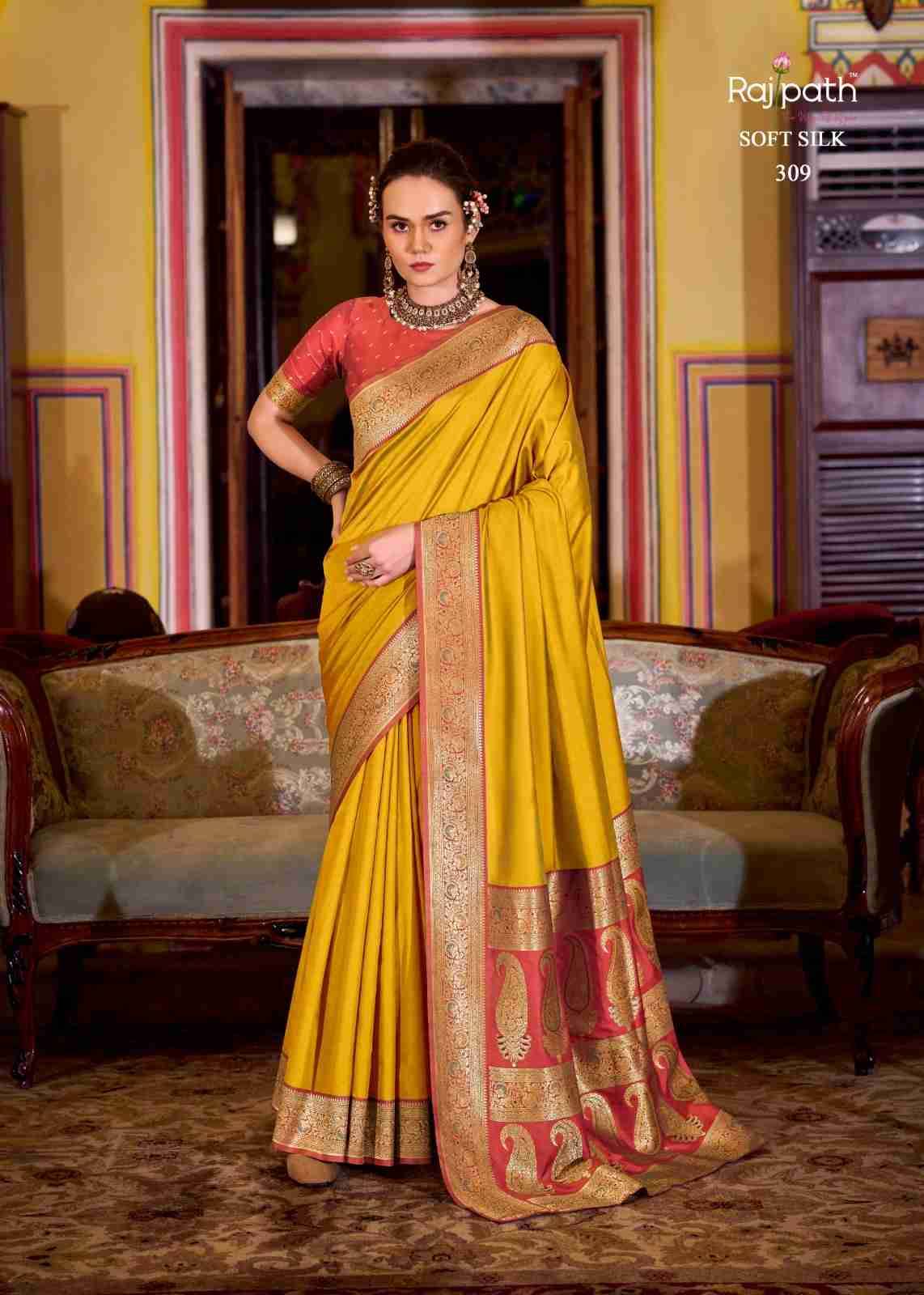 Legender By Rajpath 306 To 313 Series Indian Traditional Wear Collection Beautiful Stylish Fancy Colorful Party Wear & Occasional Wear Soft Silk Sarees At Wholesale Price
