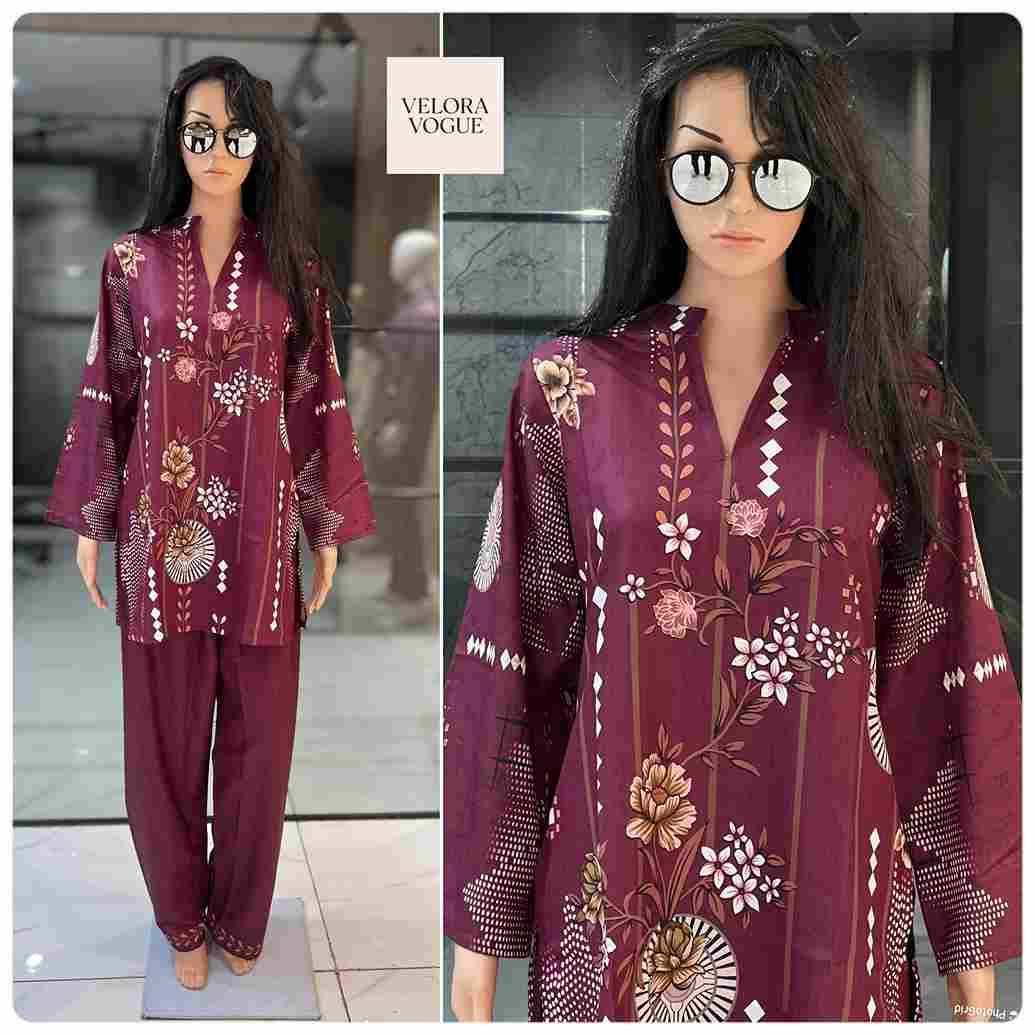 Velora Vogue By Kaamiri 01 To 07 Series Designer Stylish Fancy Colorful Beautiful Party Wear & Ethnic Wear Collection Poly Linen Print Co-Ord At Wholesale Price