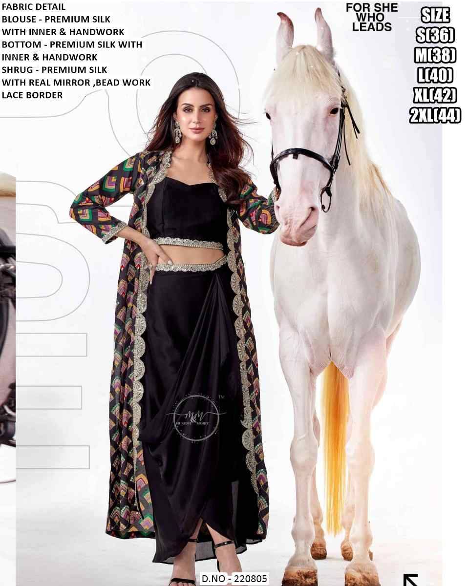 Shree By Kaamiri 220801 To 220808 Series Designer Beautiful Festive Collection Occasional Wear & Party Wear Pure Premium Silk Crop Top With Bottom And Jacket At Wholesale Price