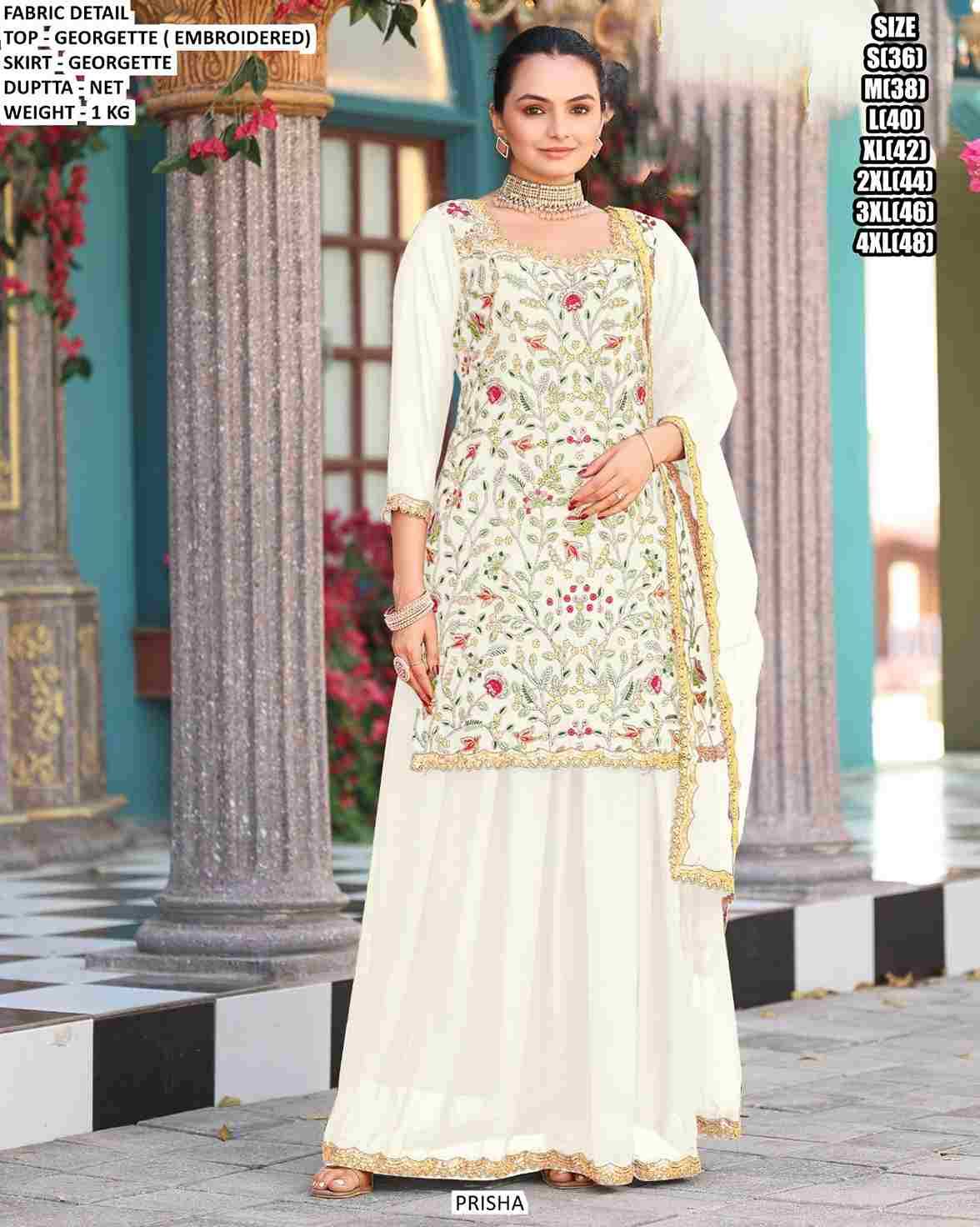 Prisha By Fashid Wholesale 672 To 674 Series Designer Sharara Suits Beautiful Fancy Colorful Stylish Party Wear & Occasional Wear Georgette Dresses At Wholesale Price