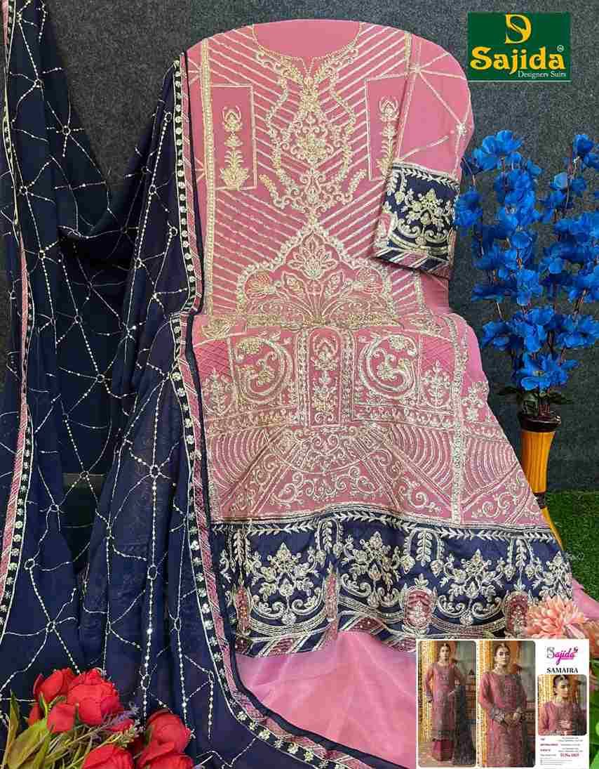 Sajida Hit Design 1025 By Sajida Designer Suit Beautiful Pakistani Suits Colorful Stylish Fancy Casual Wear & Ethnic Wear Heavy Faux Georgette Embroidered Dresses At Wholesale Price