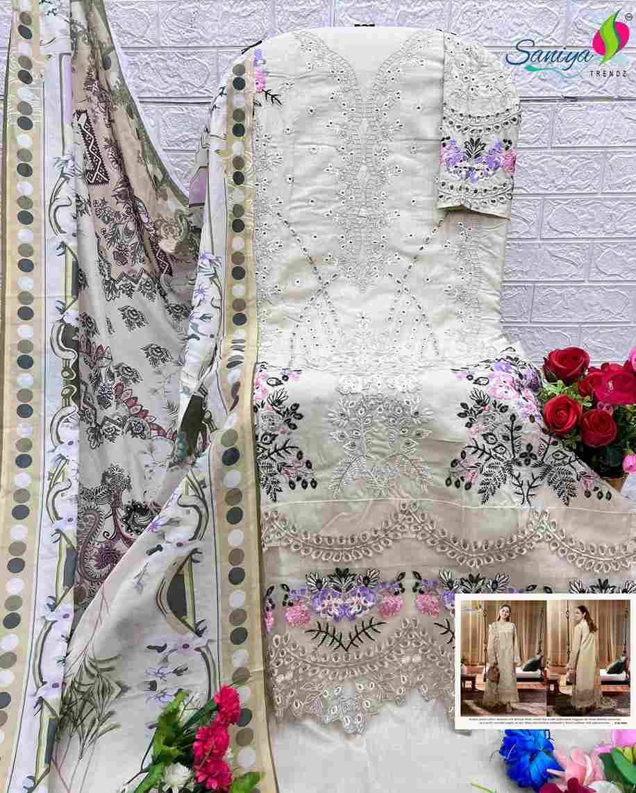 Ombre 25003 Colours By Saniya Trendz 25003-A To 25003-C Series Beautiful Pakistani Suits Colorful Stylish Fancy Casual Wear & Ethnic Wear Cotton Embroidered Dresses At Wholesale Price