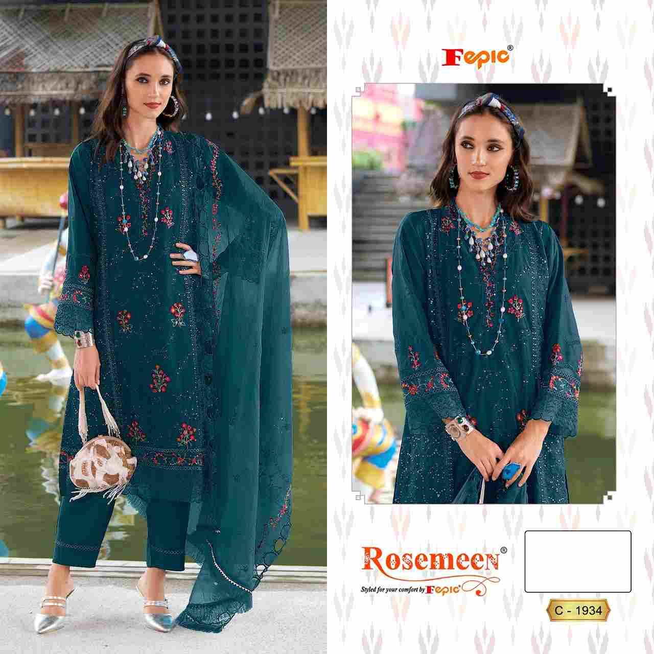 Fepic 1934 Colours By Fepic 1934-A To 1934-C Series Beautiful Pakistani Suits Colorful Stylish Fancy Casual Wear & Ethnic Wear Organza Embroidered Dresses At Wholesale Price