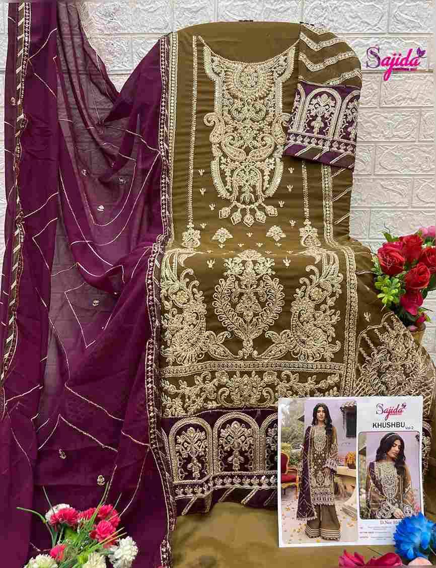 Sajida Hit Design 1045 By Sajida Designer Suit Beautiful Pakistani Suits Colorful Stylish Fancy Casual Wear & Ethnic Wear Heavy Faux Georgette Embroidered Dresses At Wholesale Price