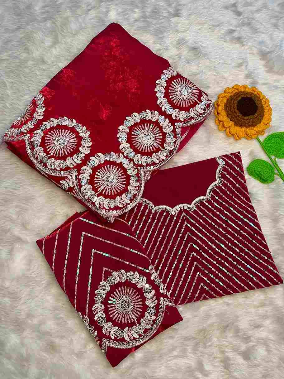 Vs-Trisha By Fashid Wholesale 01 To 04 Series Indian Traditional Wear Collection Beautiful Stylish Fancy Colorful Party Wear & Occasional Wear Premium Fandy Satin Sarees At Wholesale Price