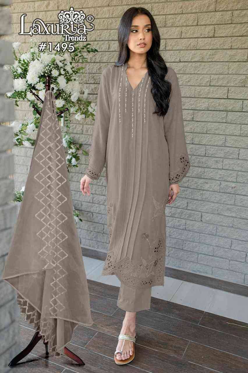 Luxuria Trendz 1495 Colours By Luxuria 1495-A To 1495-B Series Beautiful Pakistani Suits Colorful Stylish Fancy Casual Wear & Ethnic Wear Fancy Dresses At Wholesale Price
