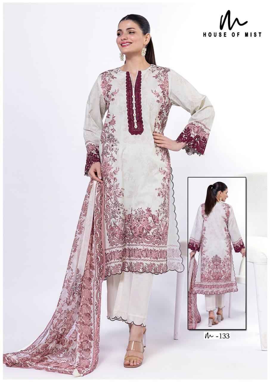 Ghazal Vol-14 By House Of Mist 131 To 136 Series Beautiful Pakistani Suits Colorful Stylish Fancy Casual Wear & Ethnic Wear Pure Cotton Print Dresses At Wholesale Price