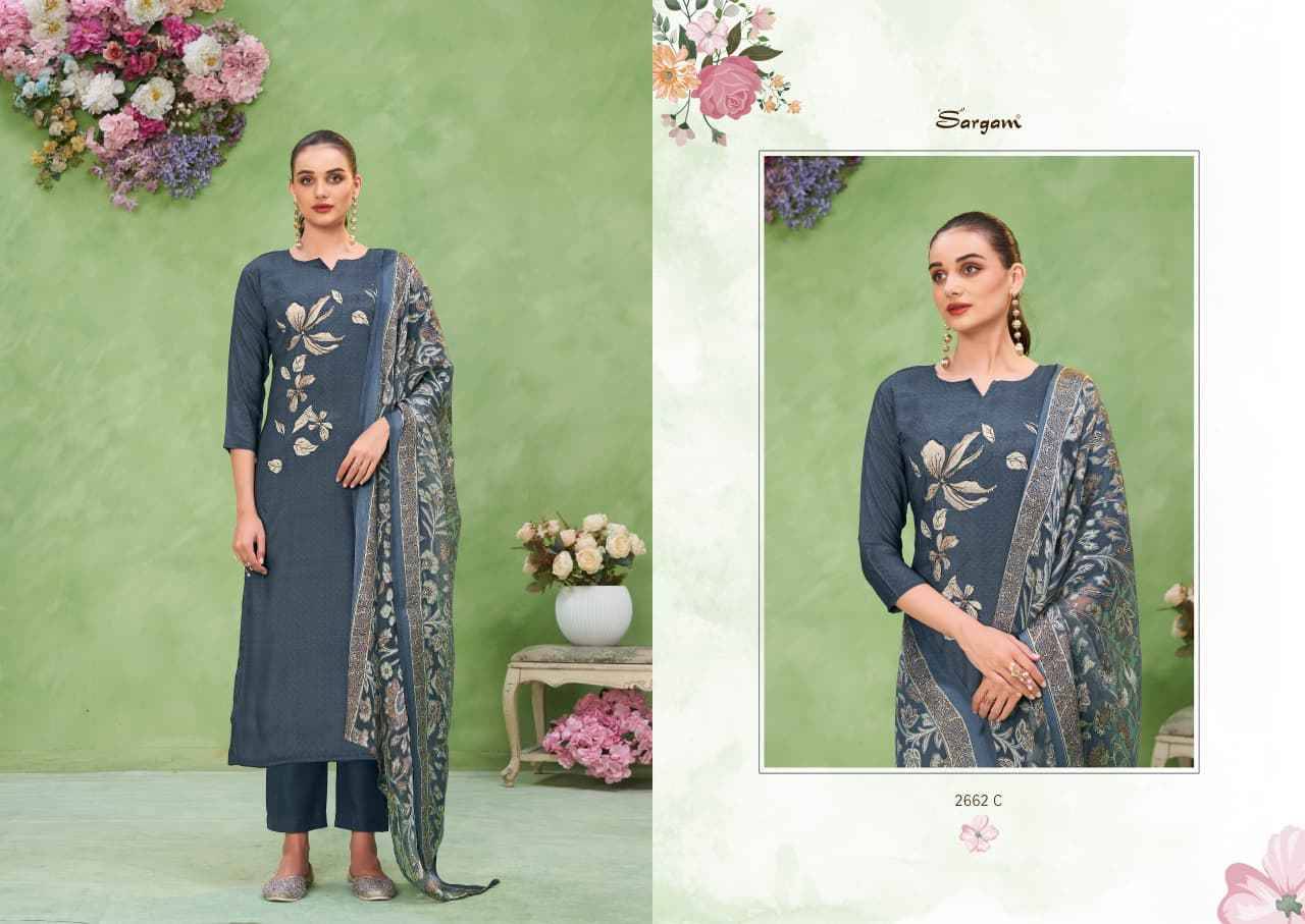 Neerja By Sargam Prints 2662-A To 2662-D Series Beautiful Festive Suits Stylish Fancy Colorful Casual Wear & Ethnic Wear Pure Modal Muslin Print Dresses At Wholesale Price