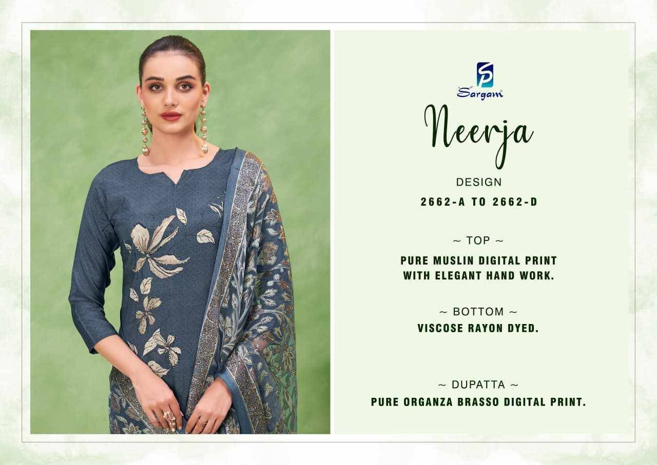 Neerja By Sargam Prints 2662-A To 2662-D Series Beautiful Festive Suits Stylish Fancy Colorful Casual Wear & Ethnic Wear Pure Modal Muslin Print Dresses At Wholesale Price