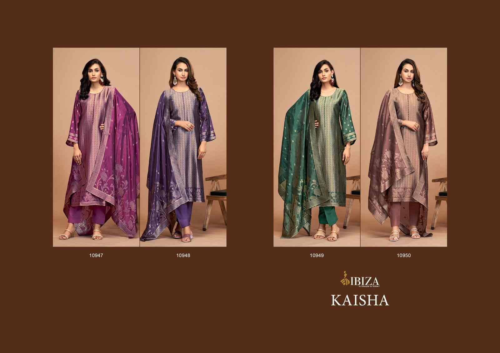 Kaisha By Ibiza 10947 To 10950 Series Designer Festive Suits Beautiful Fancy Stylish Colorful Party Wear & Occasional Wear Pure Bangalori Silk Jacquard Dresses At Wholesale Price
