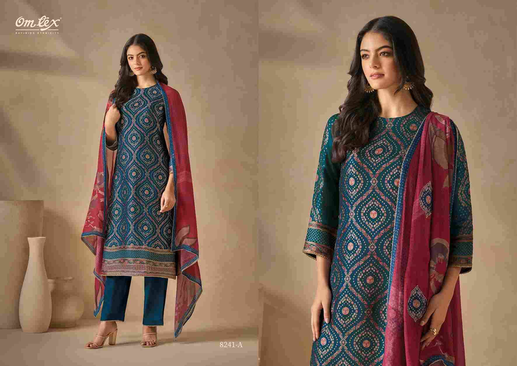 Zunaira By Om Tex 8241-A To 8241-D Series Beautiful Festive Suits Colorful Stylish Fancy Casual Wear & Ethnic Wear Silk Jacquard Dresses At Wholesale Price