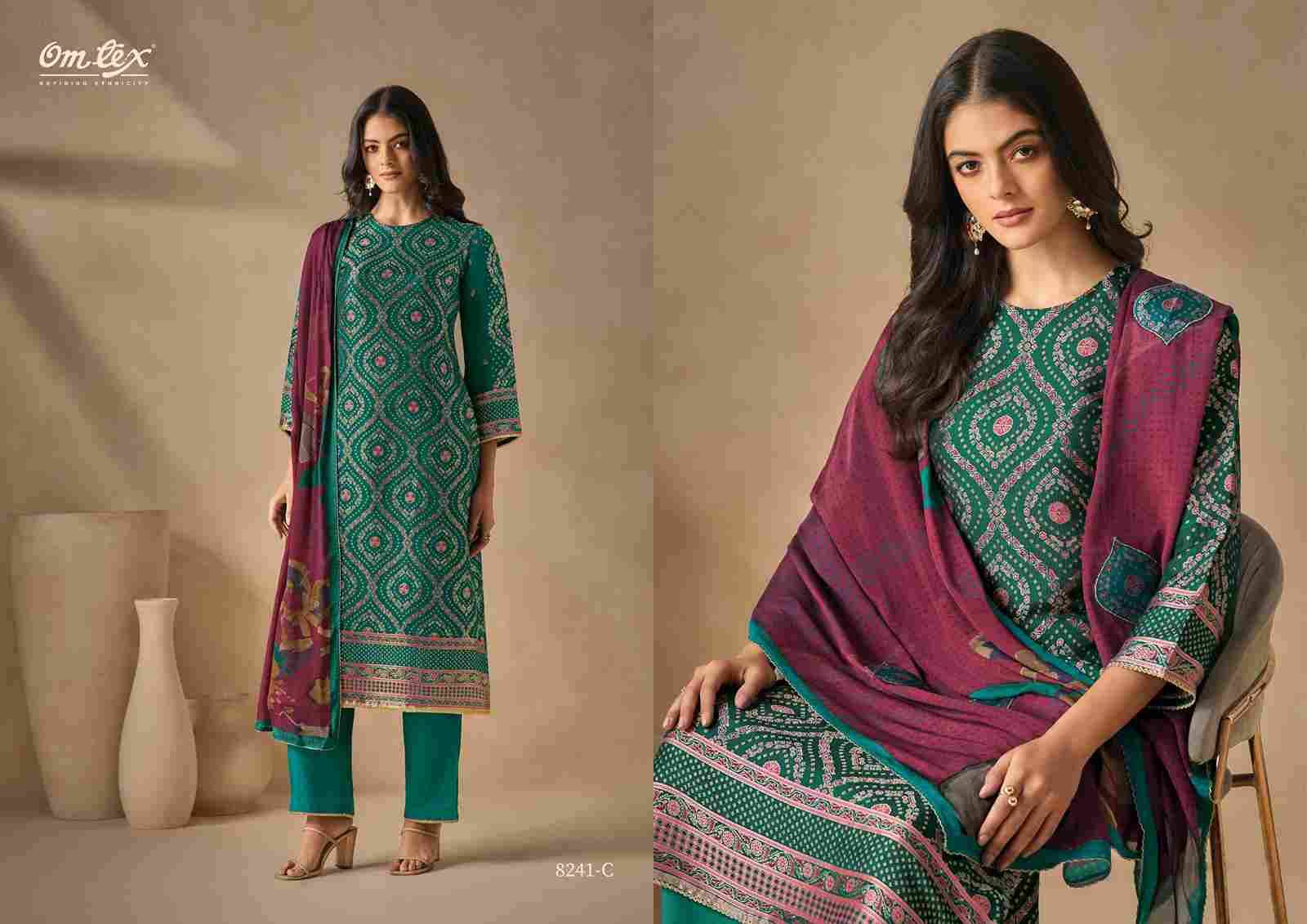 Zunaira By Om Tex 8241-A To 8241-D Series Beautiful Festive Suits Colorful Stylish Fancy Casual Wear & Ethnic Wear Silk Jacquard Dresses At Wholesale Price
