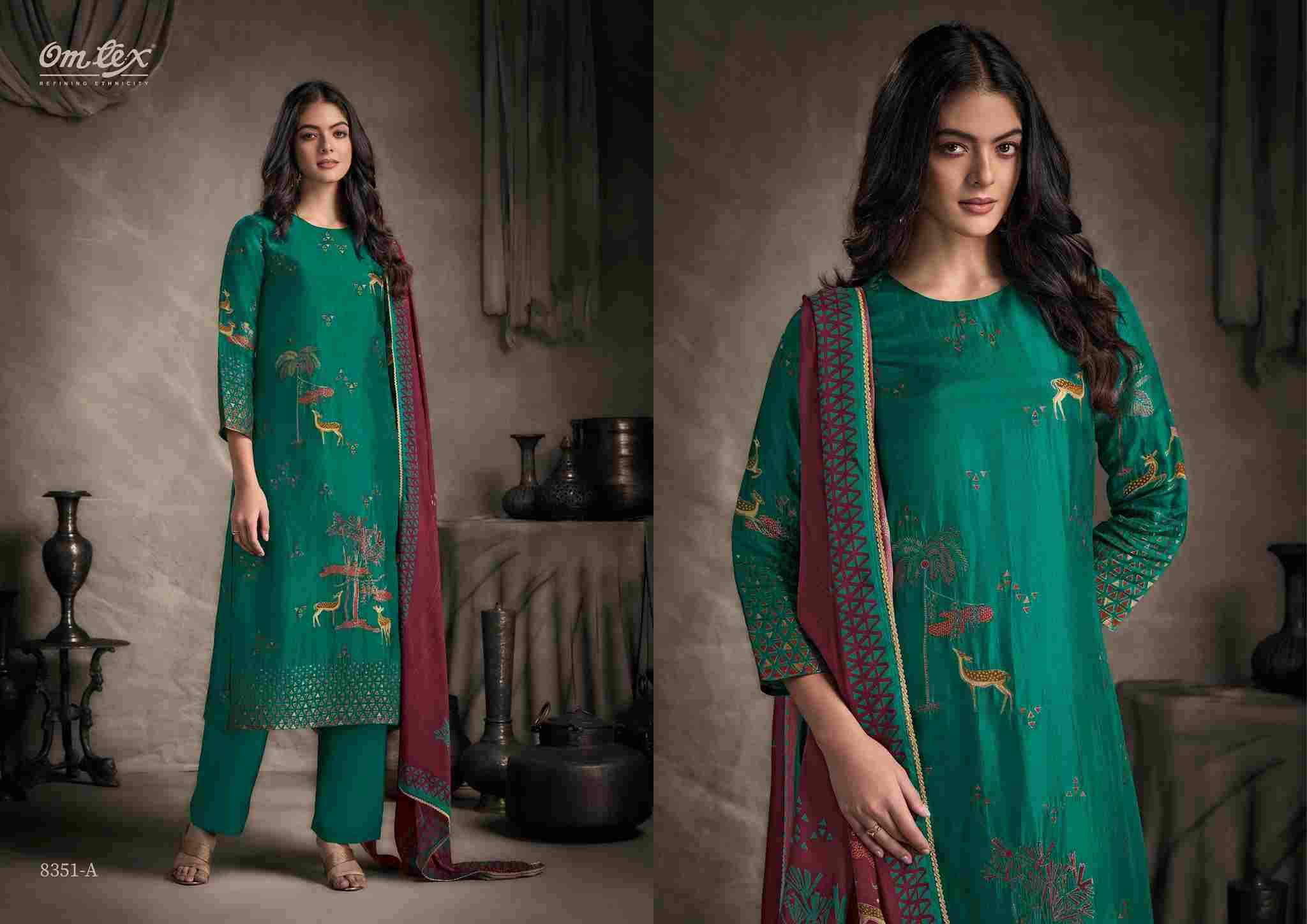 Pavika By Om Tex 8351-A To 8351-D Series Beautiful Festive Suits Colorful Stylish Fancy Casual Wear & Ethnic Wear Silk Jacquard Dresses At Wholesale Price