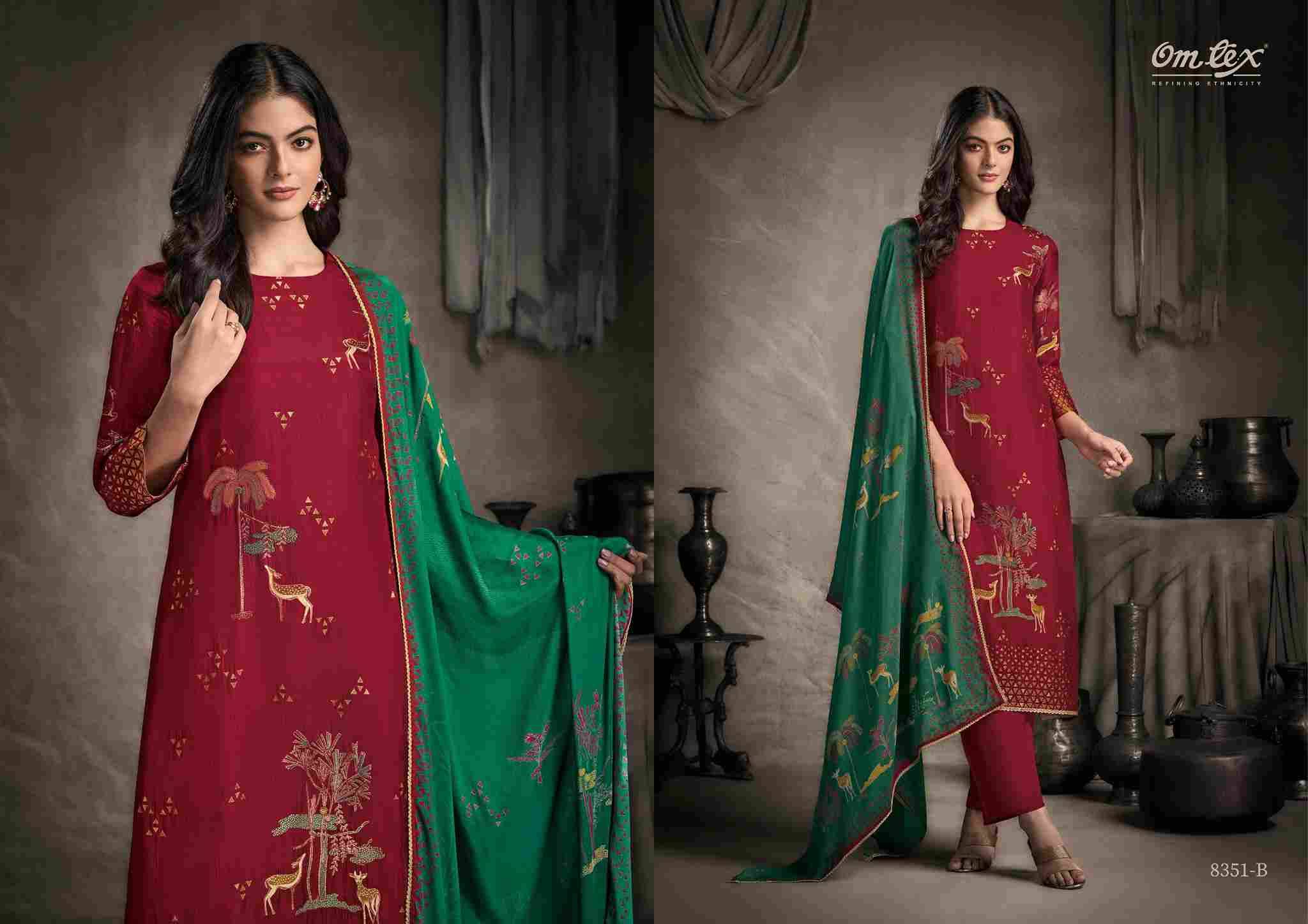 Pavika By Om Tex 8351-A To 8351-D Series Beautiful Festive Suits Colorful Stylish Fancy Casual Wear & Ethnic Wear Silk Jacquard Dresses At Wholesale Price