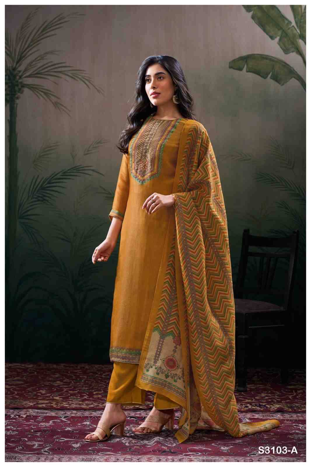 Kirthvi-3103 By Ganga Fashion 3103-A To 3103-D Series Beautiful Festive Suits Colorful Stylish Fancy Casual Wear & Ethnic Wear Pure Bemberg Silk Dresses At Wholesale Price