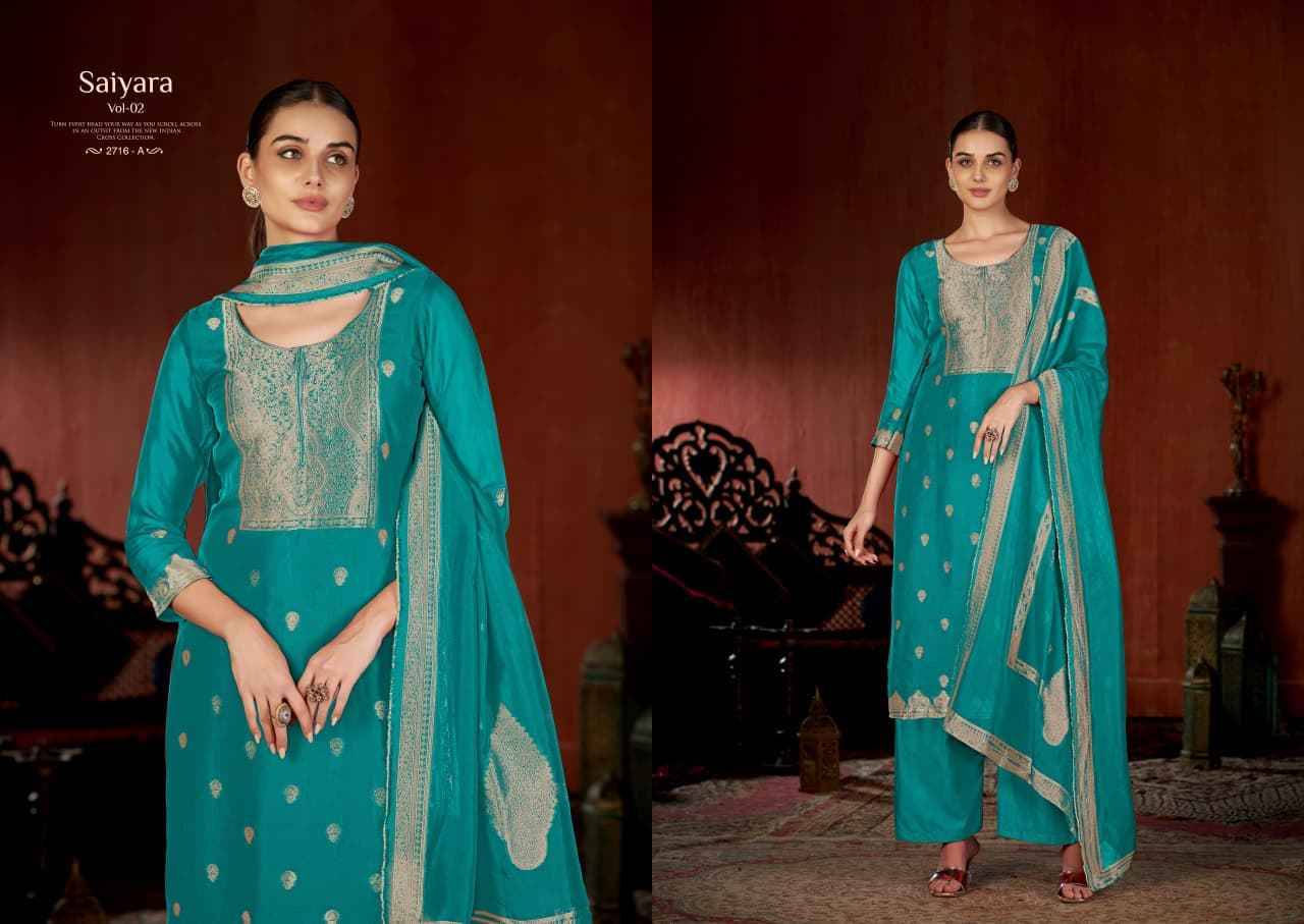 Saiyara Vol-2 By Sargam Prints 2716-A To 2716-D Series Beautiful Festive Suits Stylish Fancy Colorful Casual Wear & Ethnic Wear Pure Viscose Silk Jacquard Dresses At Wholesale Price