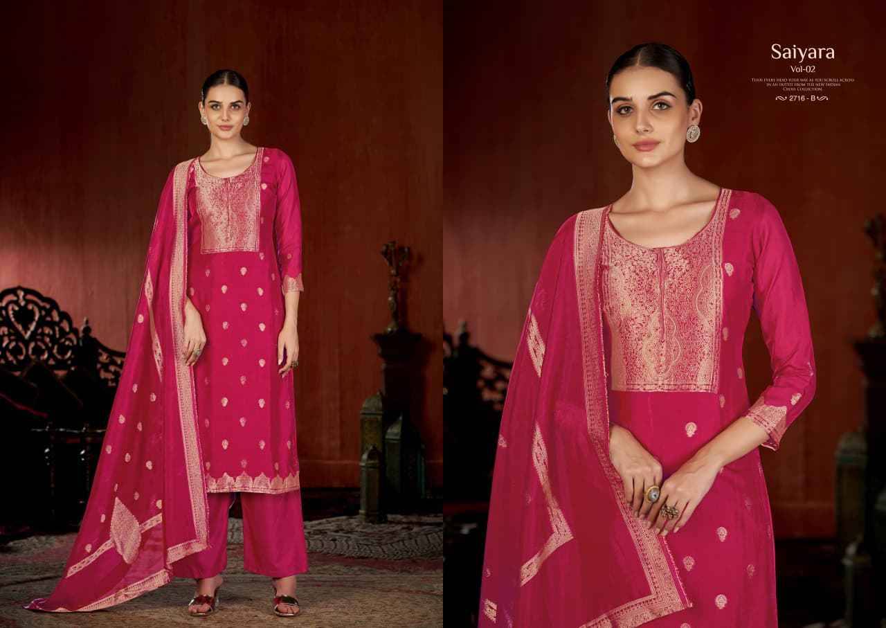 Saiyara Vol-2 By Sargam Prints 2716-A To 2716-D Series Beautiful Festive Suits Stylish Fancy Colorful Casual Wear & Ethnic Wear Pure Viscose Silk Jacquard Dresses At Wholesale Price