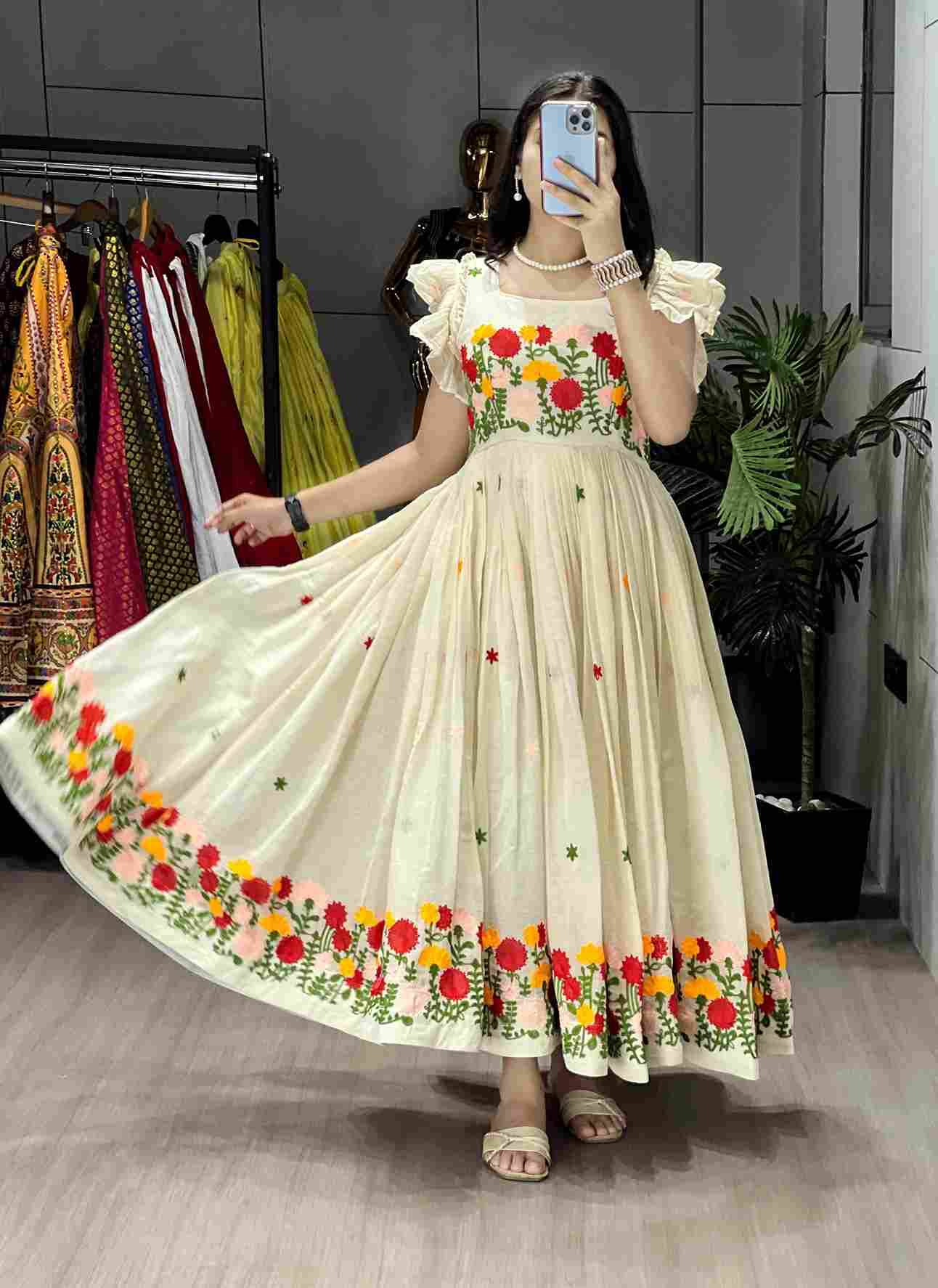 Gr-6160 By Fashid Wholesale Beautiful Fancy Colorful Stylish Party Wear & Occasional Wear Kora Cotton Kurti At Wholesale Price