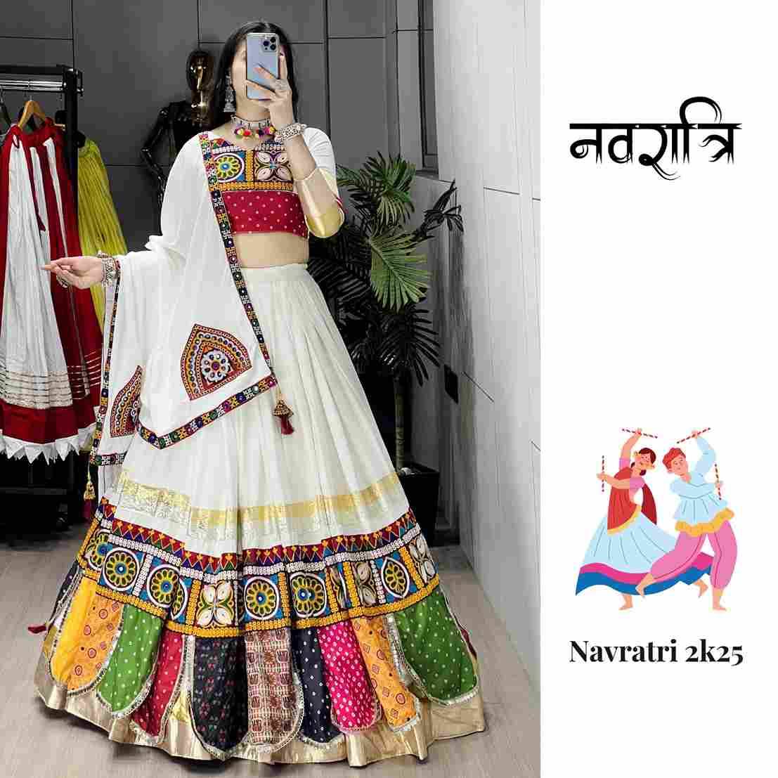 Gr-8068 By Fashid Wholesale Navratri Wear Collection Beautiful Stylish Colorful Fancy Party Wear & Occasional Wear Pure Rayon Cotton Lehengas At Wholesale Price