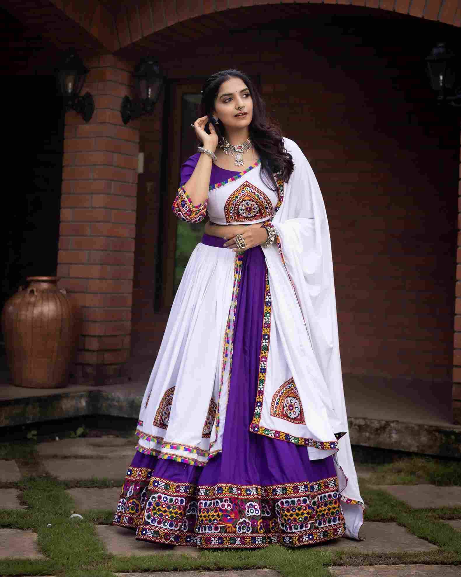 Gr-8050 Vol-2 By Fashid Wholesale 01 To 02 Series Navratri Wear Collection Beautiful Stylish Colorful Fancy Party Wear & Occasional Wear Pure Rayon Cotton Lehengas At Wholesale Price