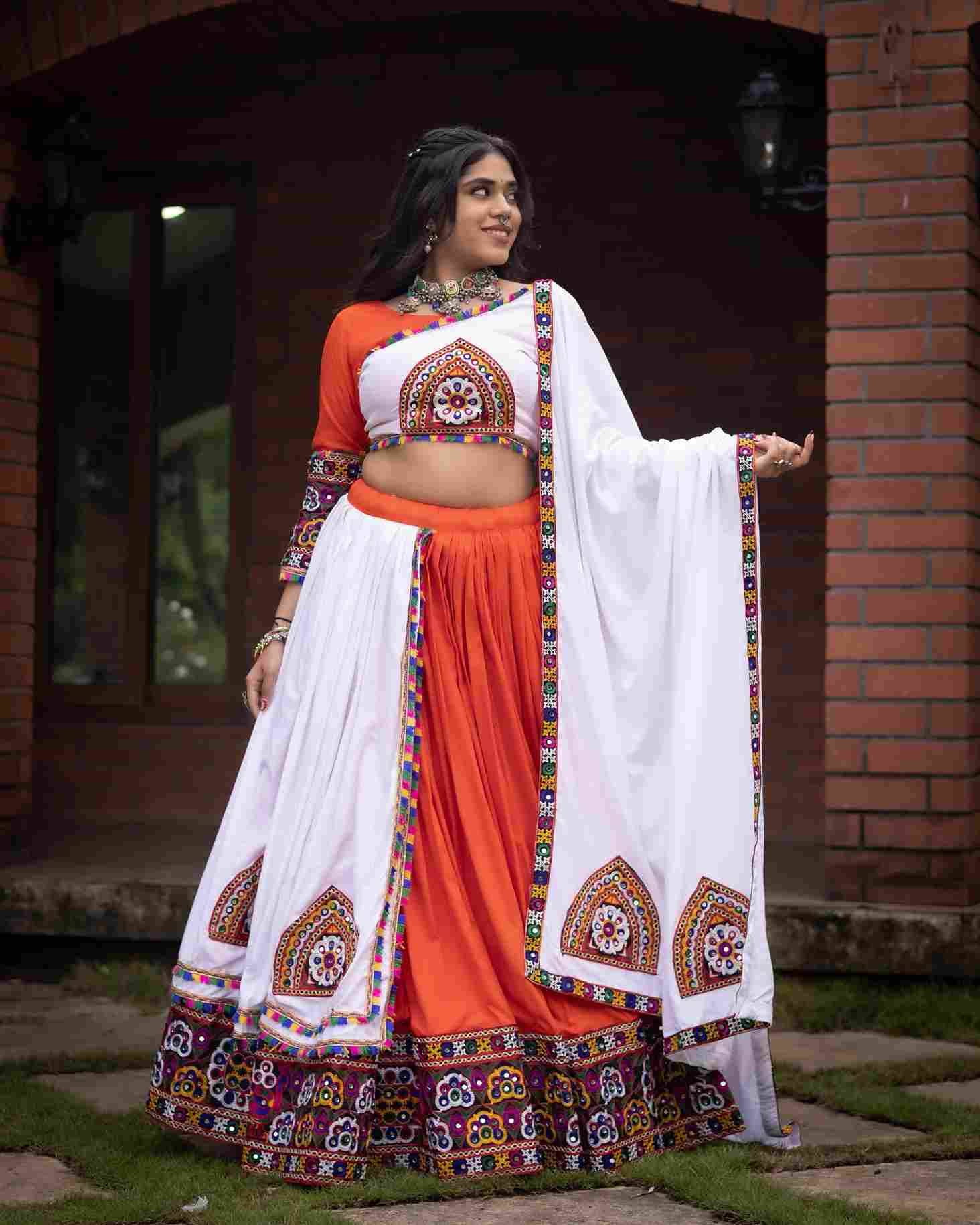 Gr-8050 Vol-2 By Fashid Wholesale 01 To 02 Series Navratri Wear Collection Beautiful Stylish Colorful Fancy Party Wear & Occasional Wear Pure Rayon Cotton Lehengas At Wholesale Price