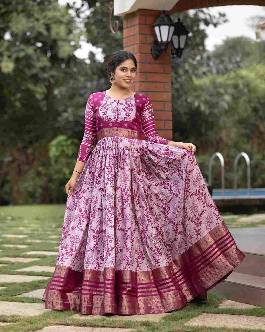 Gr-6001 By Fashid Wholesale 01 To 04 Series Beautiful Stylish Fancy Colorful Casual Wear & Ethnic Wear Soft Silk Gown At Wholesale Price