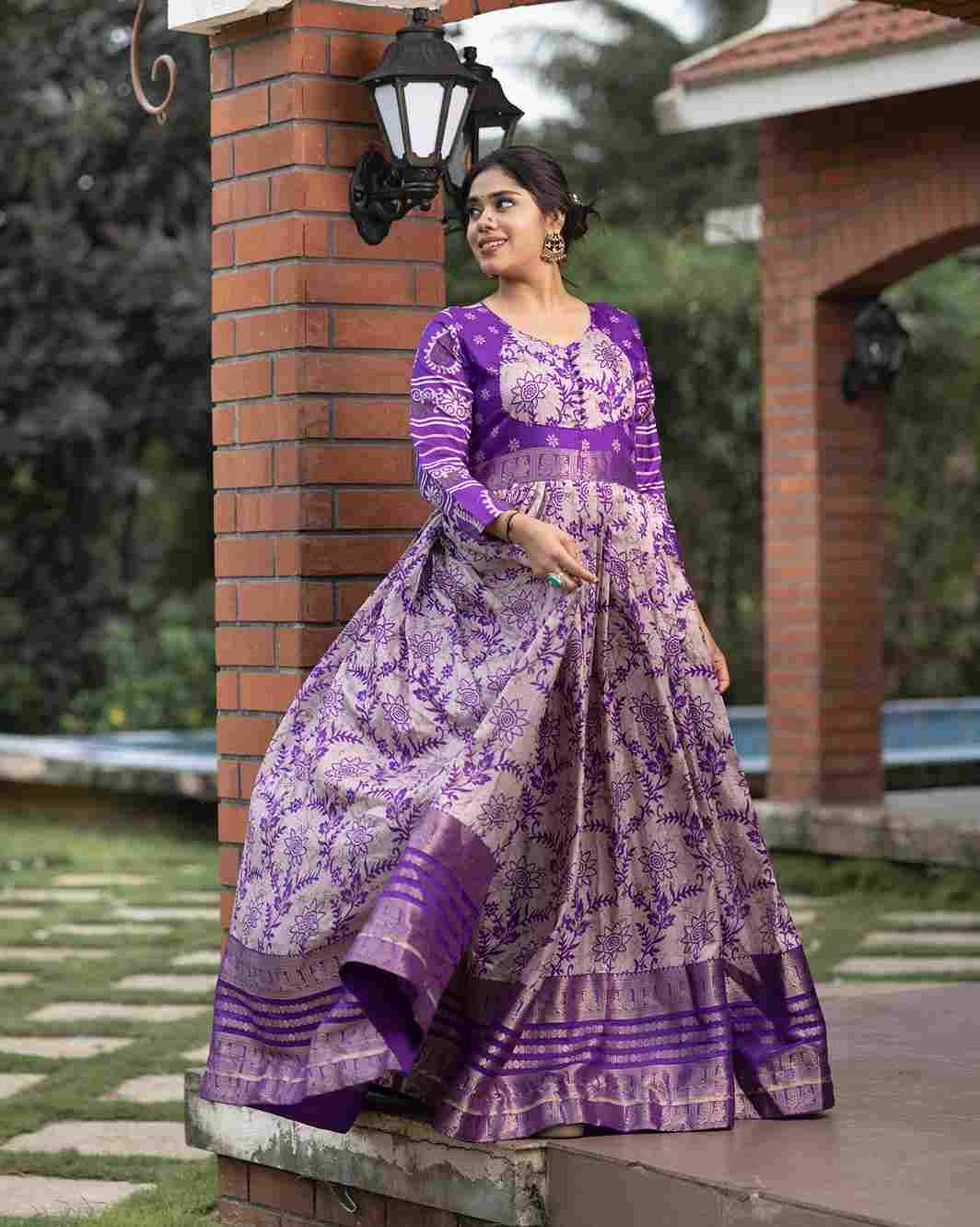 Gr-6001 By Fashid Wholesale 01 To 04 Series Beautiful Stylish Fancy Colorful Casual Wear & Ethnic Wear Soft Silk Gown At Wholesale Price