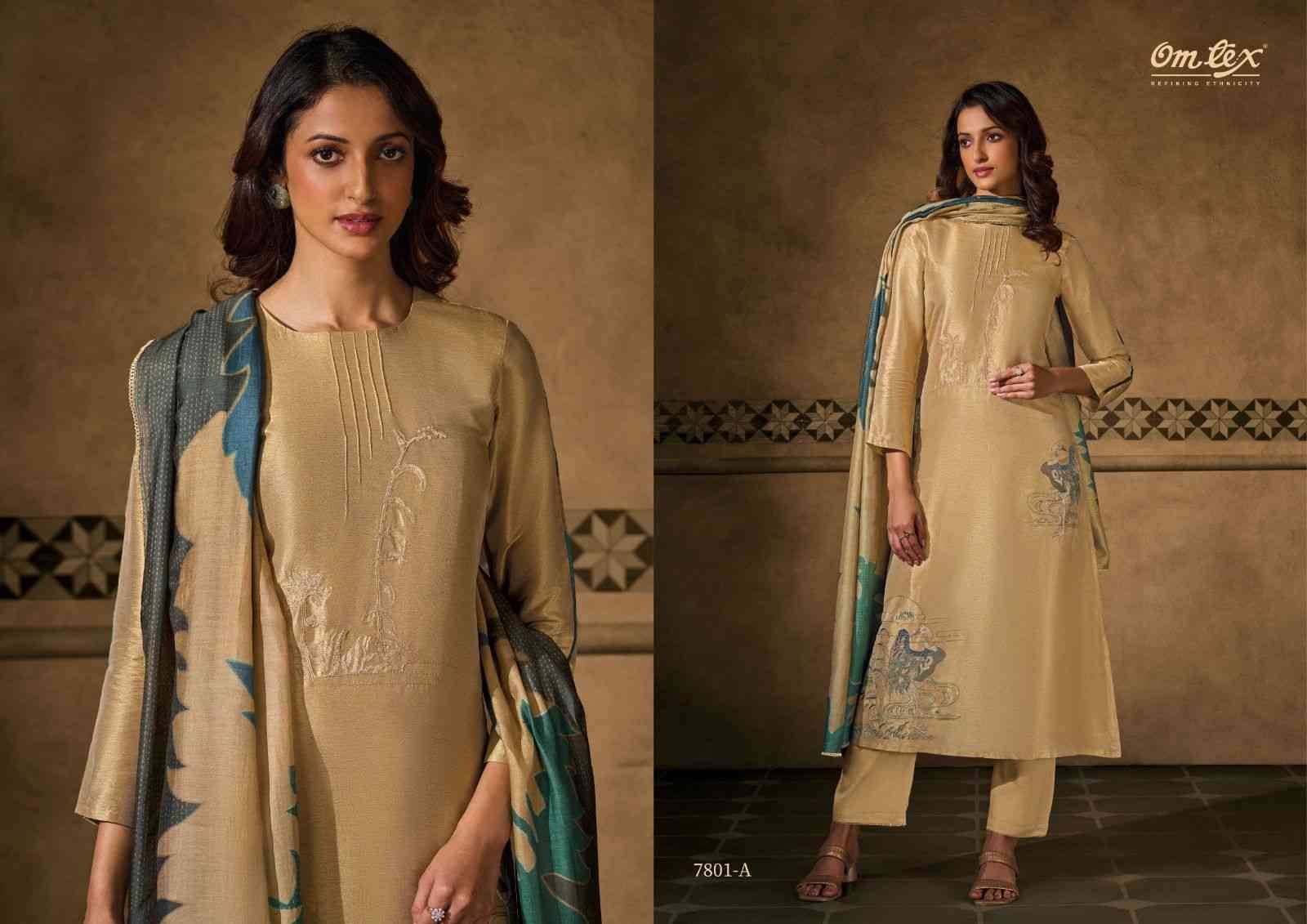 Peacock Threads By Om Tex 7801-A To 7801-D Series Beautiful Festive Suits Colorful Stylish Fancy Casual Wear & Ethnic Wear Silk Print Dresses At Wholesale Price