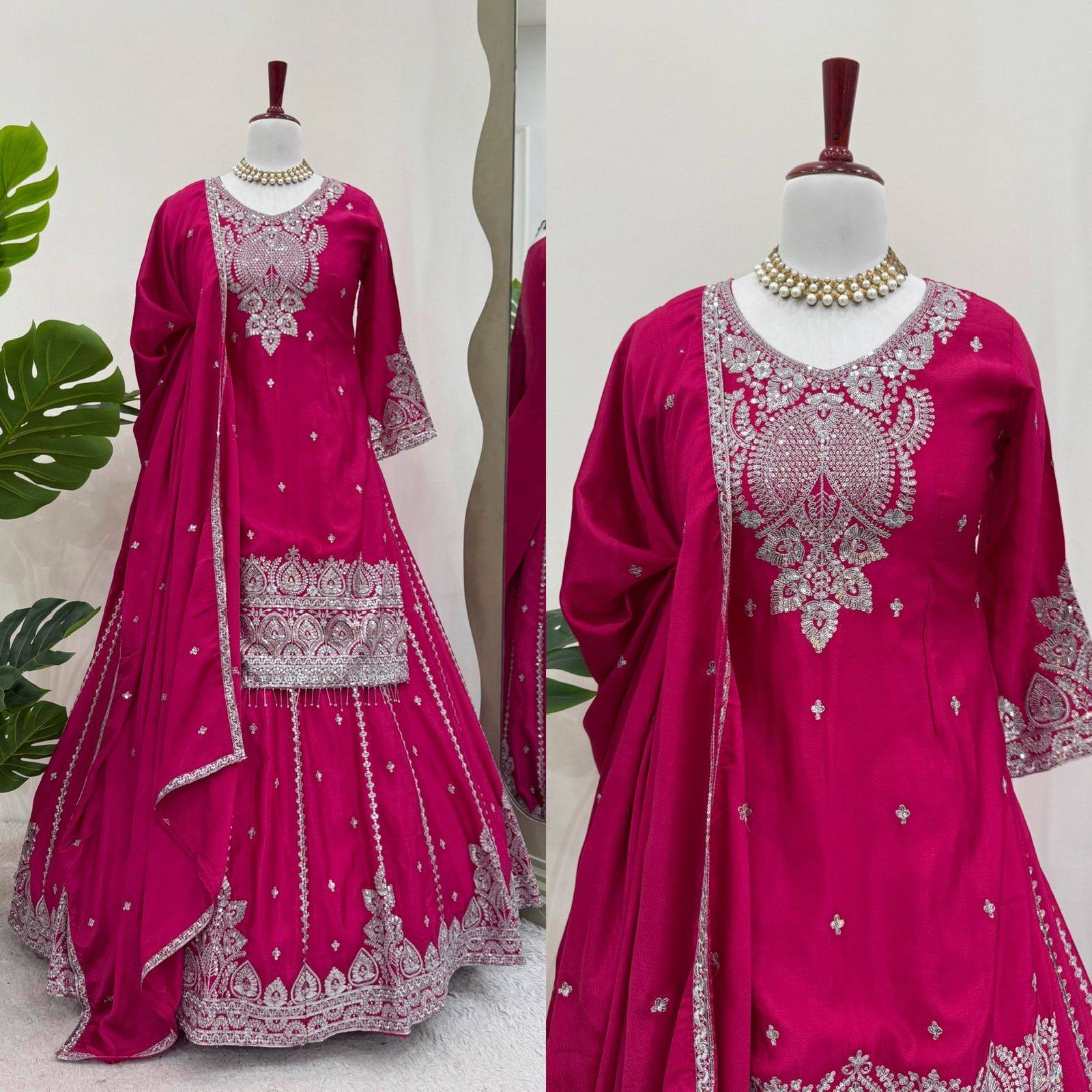 K-1525 By Fashid Wholesale 01 To 03 Series Wear Collection Beautiful Stylish Colorful Fancy Party Wear & Occasional Wear Chinnon Silk Lehengas At Wholesale Price