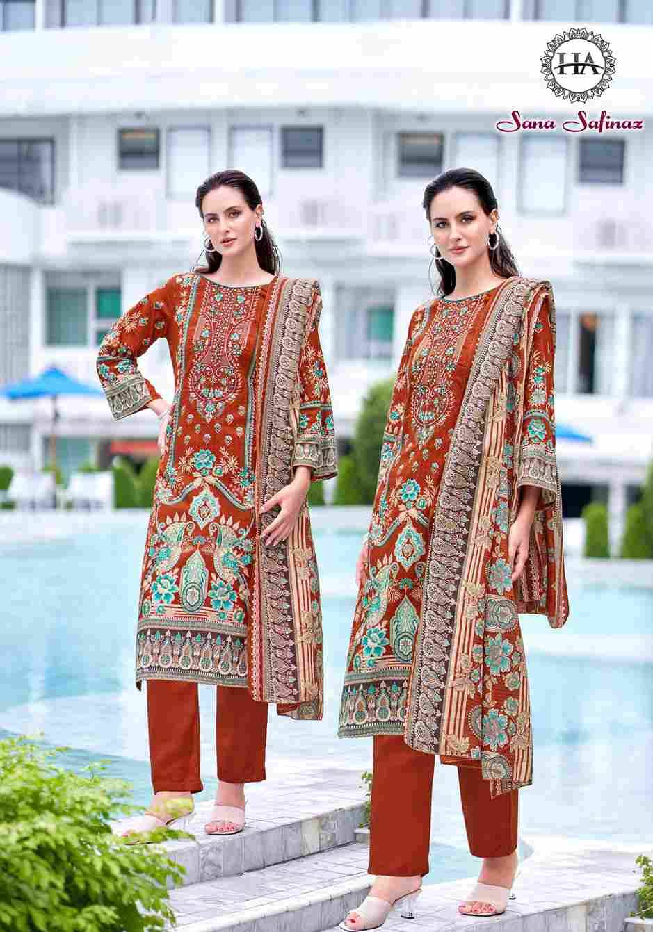 Sana Safinaz By Harshit Fashion Hub 2065-880-01 To 2065-880-08 Series Beautiful Festive Suits Stylish Fancy Colorful Casual Wear & Ethnic Wear Pure Cotton Print Dresses At Wholesale Price