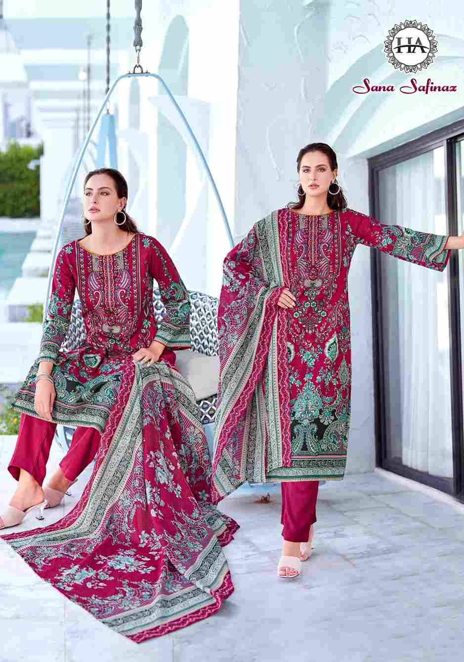 Sana Safinaz By Harshit Fashion Hub 2065-880-01 To 2065-880-08 Series Beautiful Festive Suits Stylish Fancy Colorful Casual Wear & Ethnic Wear Pure Cotton Print Dresses At Wholesale Price