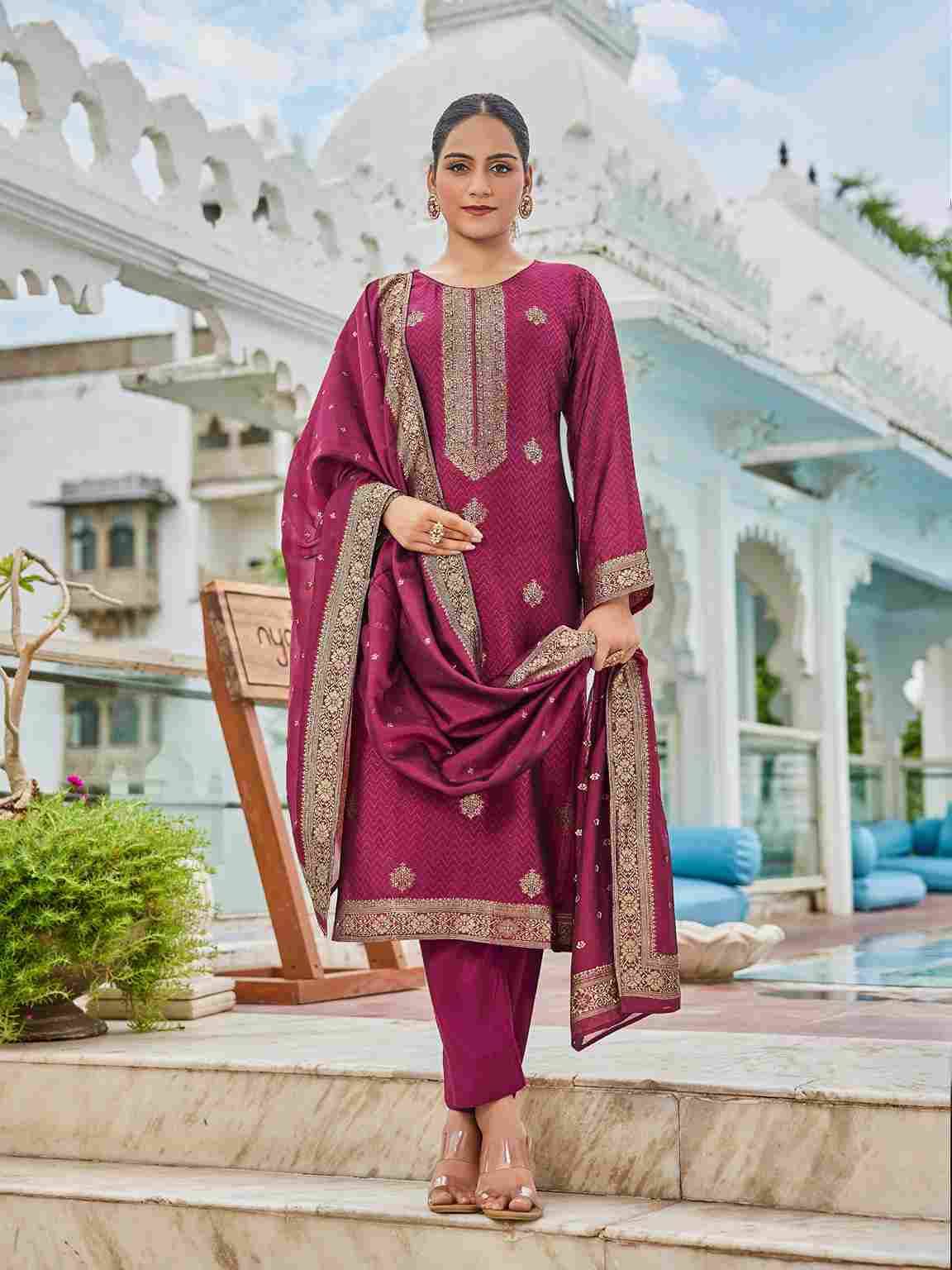 Malhar By Ibiza 16034 To 16037 Series Designer Festive Suits Beautiful Fancy Stylish Colorful Party Wear & Occasional Wear Pure Bangalori Silk Jacquard Dresses At Wholesale Price
