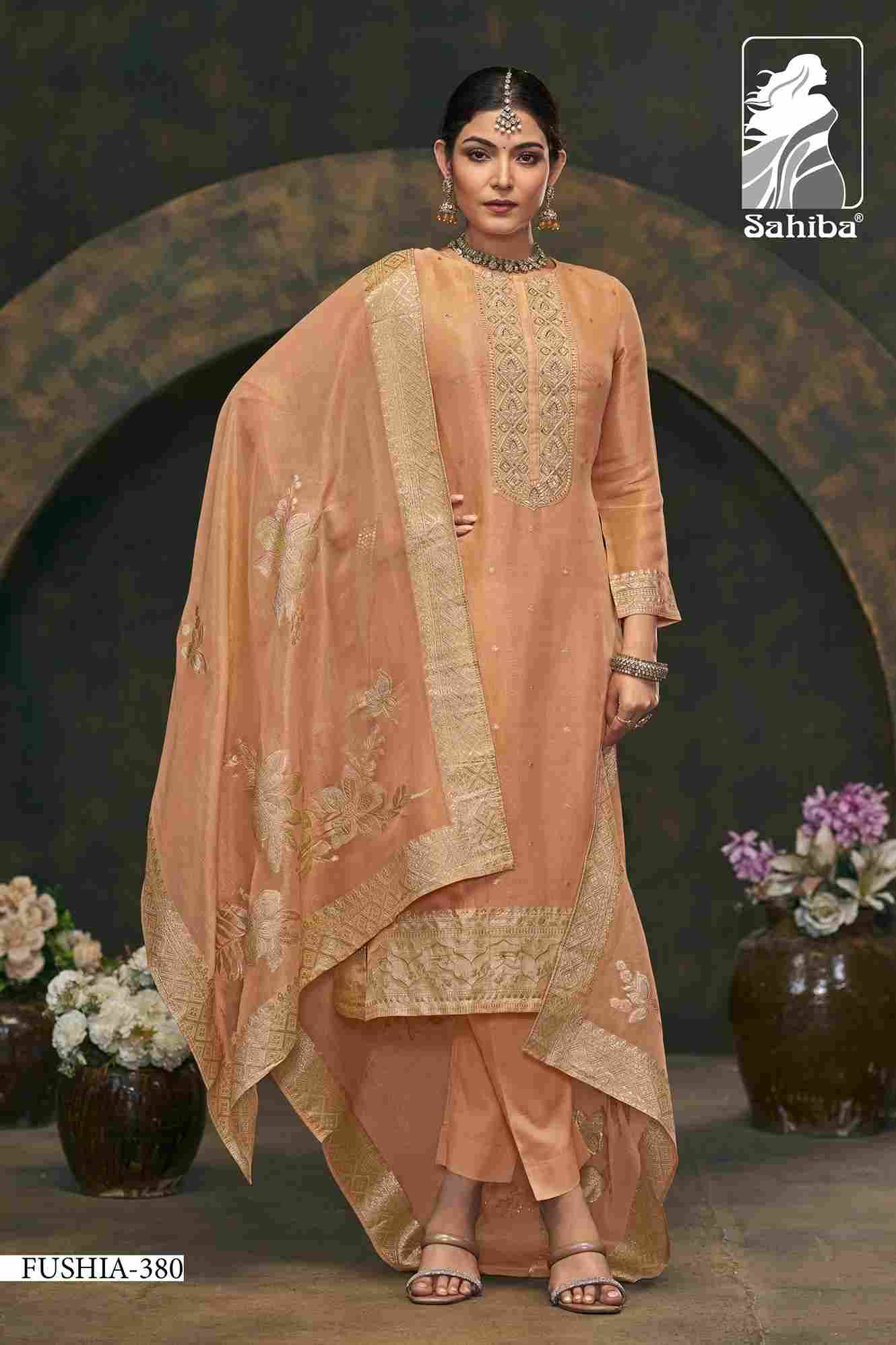 Fushia By Sahiba Fabrics Beautiful Festive Suits Colorful Stylish Fancy Casual Wear & Ethnic Wear Pure Simmer Jacquard Dresses At Wholesale Price