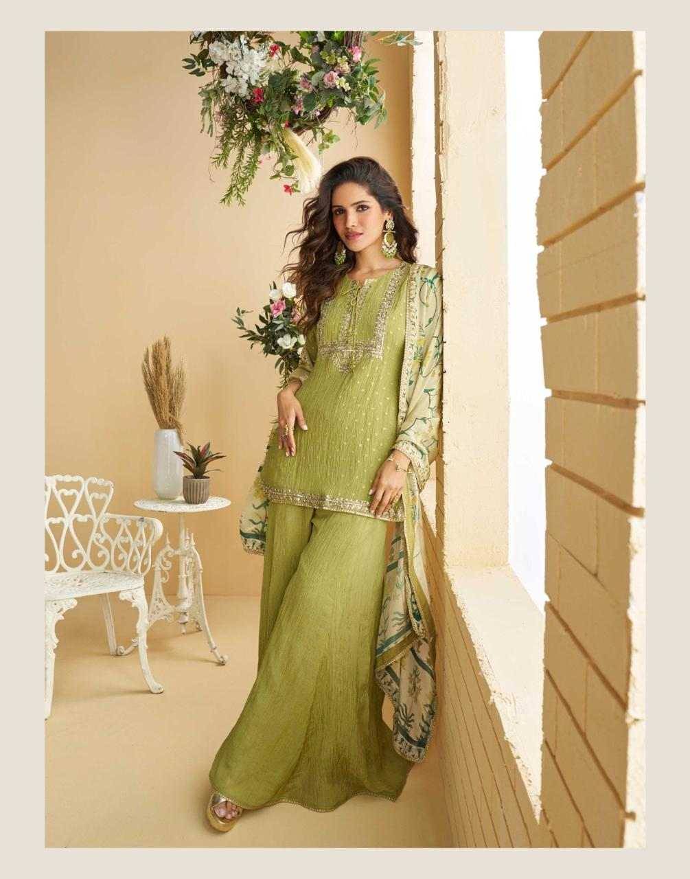 Gulabo By Sayuri 10069 To 10073 Series Beautiful Sharara Suits Colorful Stylish Fancy Casual Wear & Ethnic Wear Chinnon Silk Dresses At Wholesale Price