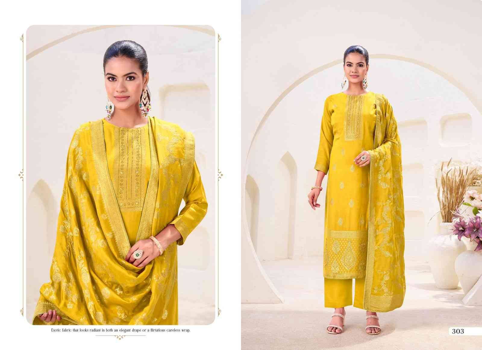 Sezna By Tanishk Fashion 301 To 304 Series Beautiful Festive Suits Colorful Stylish Fancy Casual Wear & Ethnic Wear Muslin Jacquard Dresses At Wholesale Price