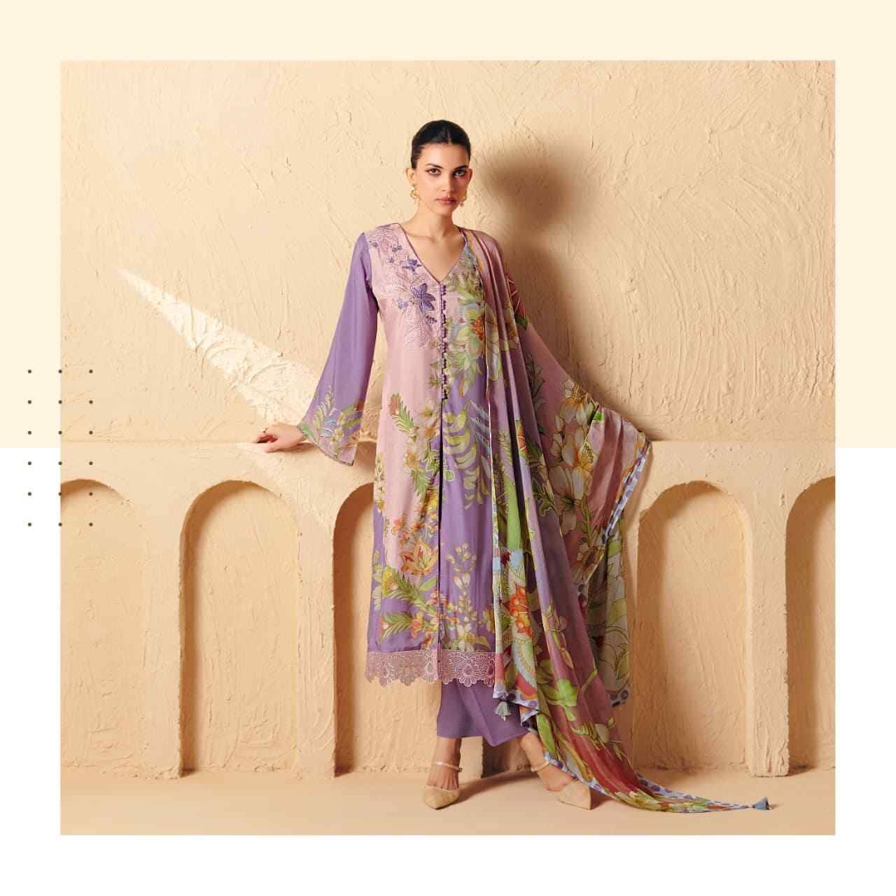 Florin By Sohni 441 To 444 Series Beautiful Suits Colorful Stylish Fancy Casual Wear & Ethnic Wear Pure Muslin Dresses At Wholesale Price