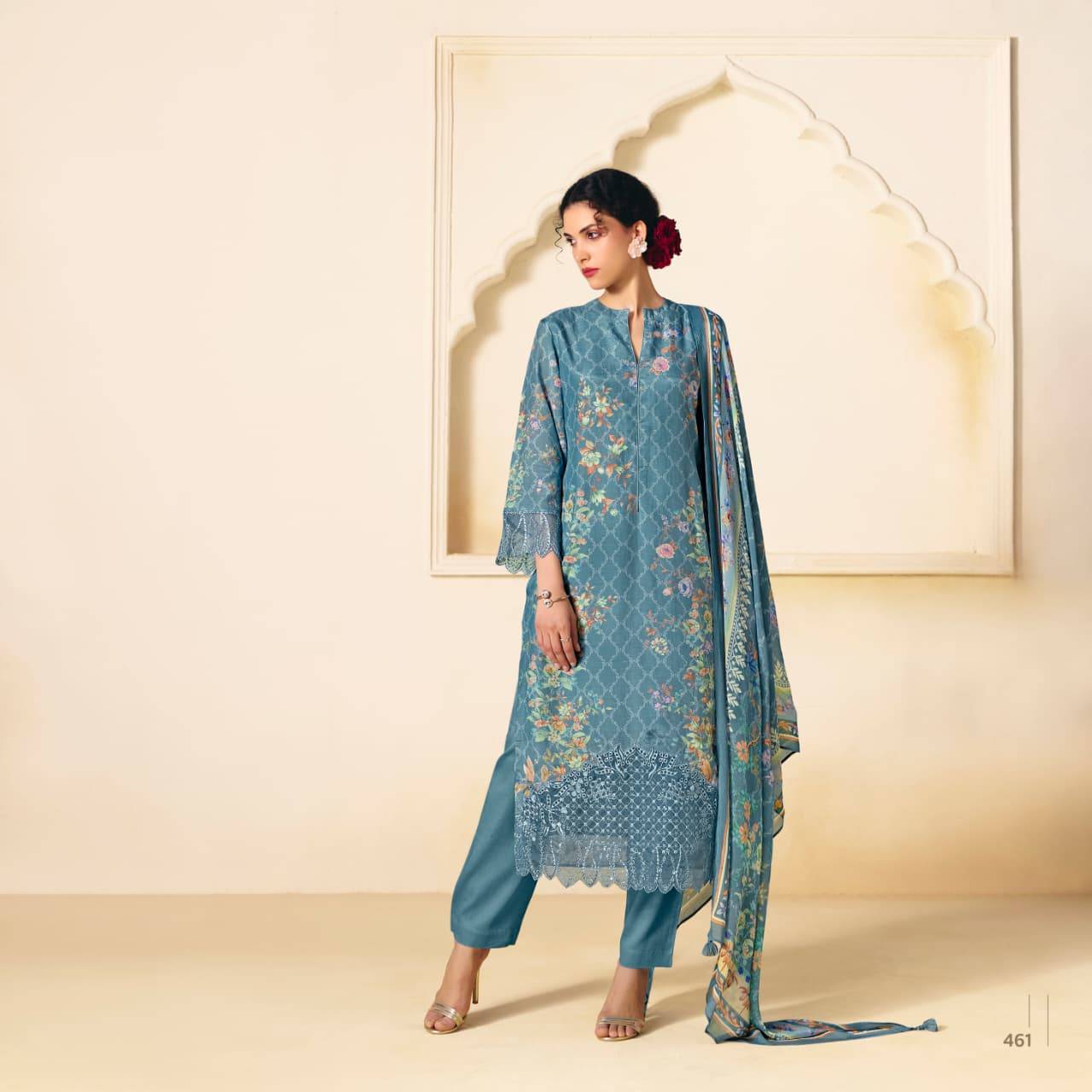 Zara By Sohni 461 To 464 Series Beautiful Suits Colorful Stylish Fancy Casual Wear & Ethnic Wear Pure Muslin Dresses At Wholesale Price
