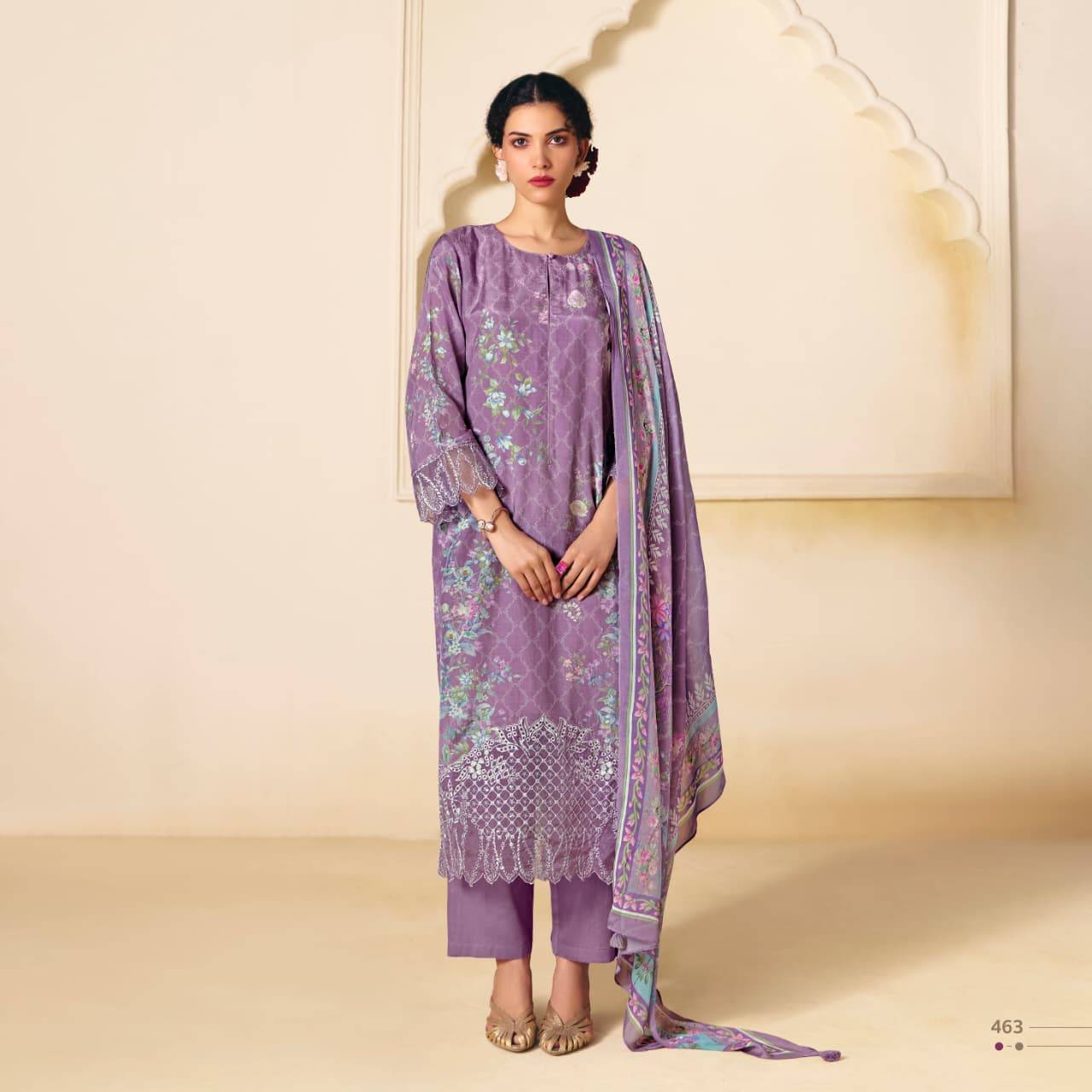 Zara By Sohni 461 To 464 Series Beautiful Suits Colorful Stylish Fancy Casual Wear & Ethnic Wear Pure Muslin Dresses At Wholesale Price