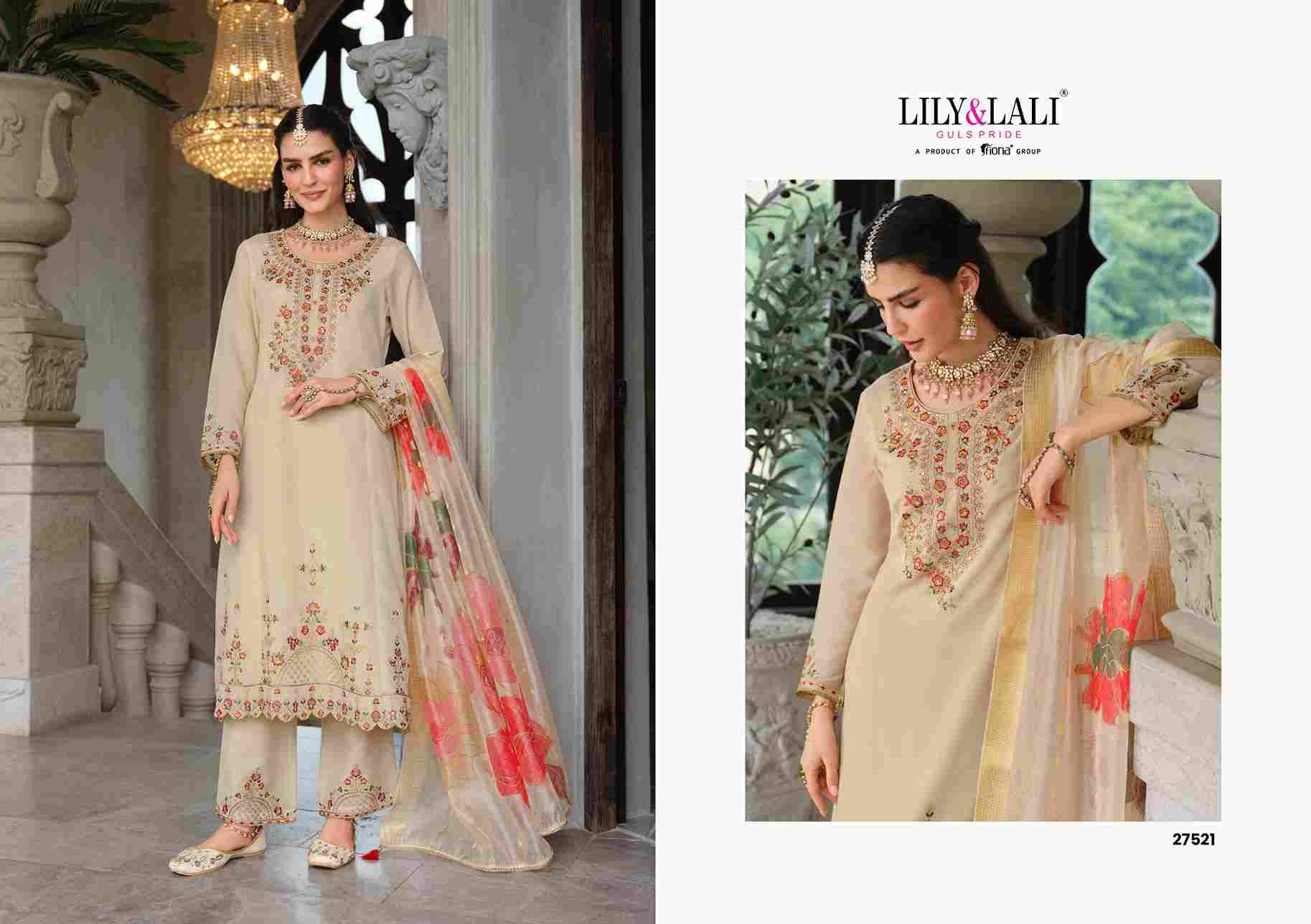Sarvari By Lily And Lali 27521 To 27524 Series Beautiful Festive Suits Colorful Stylish Fancy Casual Wear & Ethnic Wear Chinnon Silk Embroidery Dresses At Wholesale Price