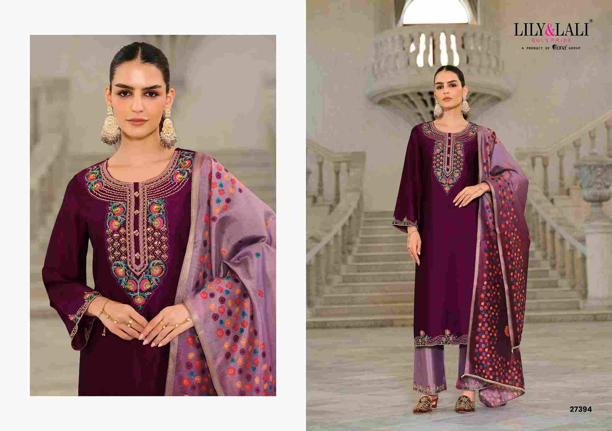 Monica By Lily And Lali 27391 To 27394 Series Beautiful Festive Suits Colorful Stylish Fancy Casual Wear & Ethnic Wear Silk Embroidery Dresses At Wholesale Price