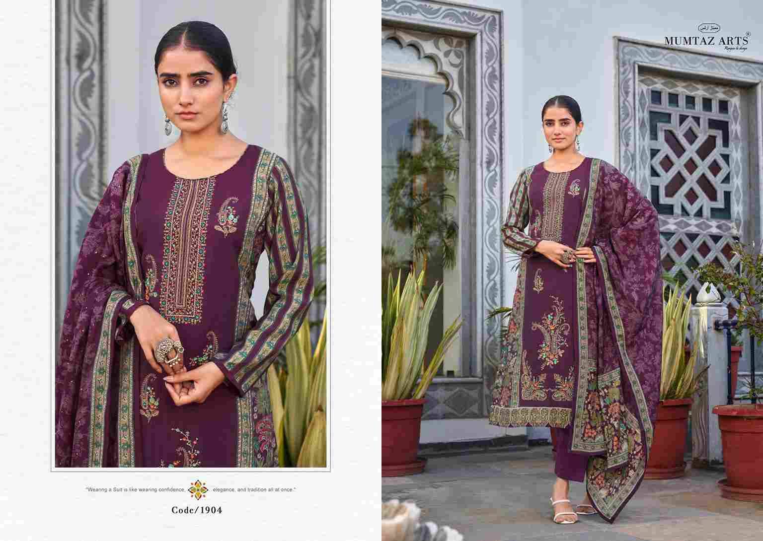 Nadira By Mumtaz Arts 1901 To 1904 Series Beautiful Festive Suits Colorful Stylish Fancy Casual Wear & Ethnic Wear Pure Modal Silk Print Dresses At Wholesale Price